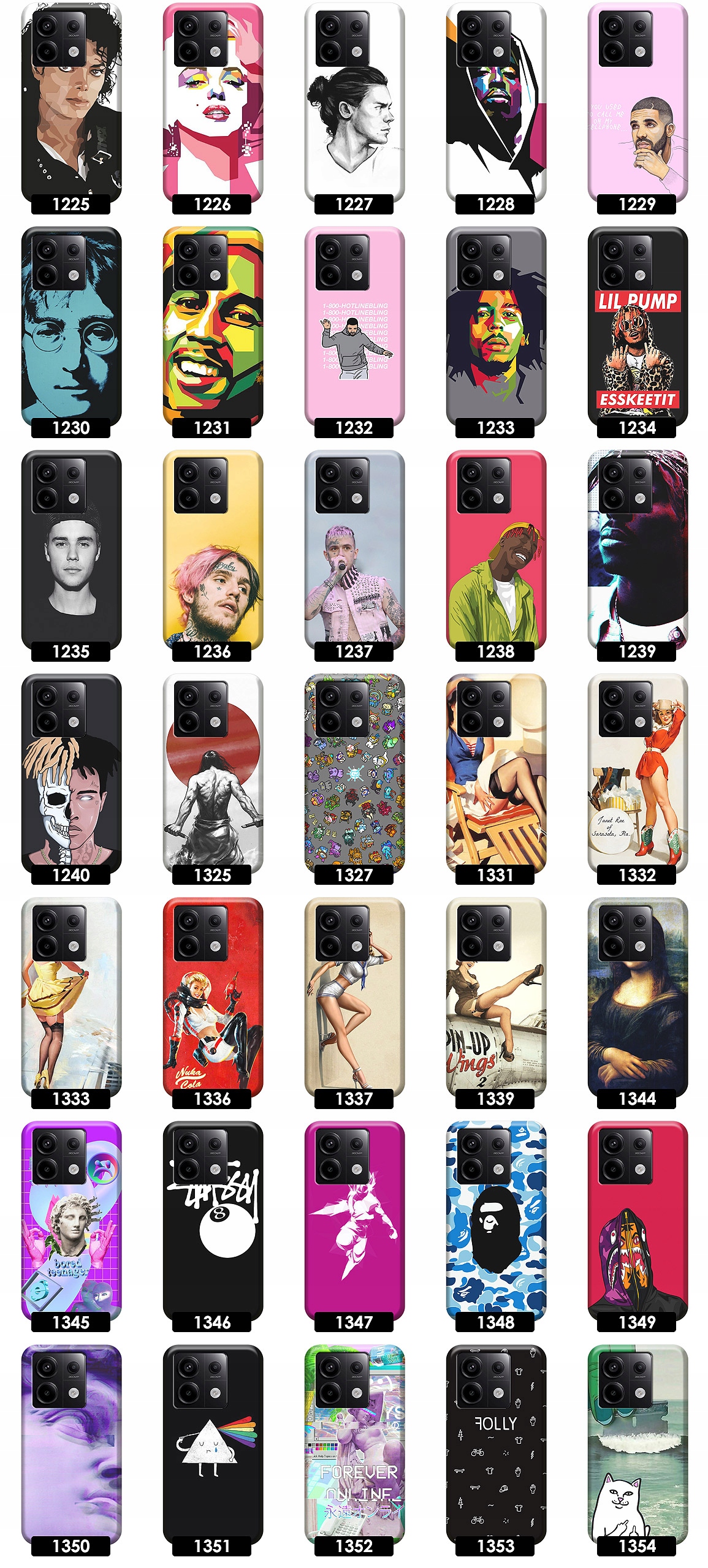 ETUI CASE OBUDOWA NA TELEFON DO XIAOMI REDMI NOTE 13 PRO 5G WZORY JAKOŚĆ Waga produktu z opakowaniem jednostkowym 1 kg