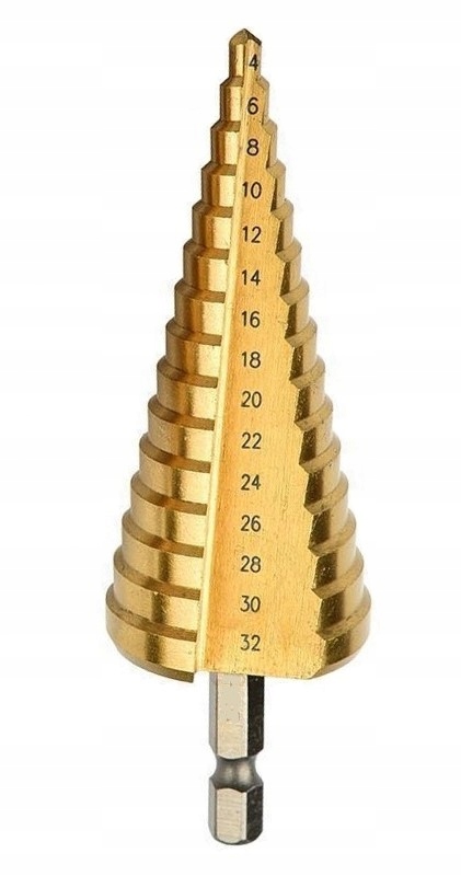 

Wiertło Stożkowe Stopniowe Hs Tytan 4-32mm Wiertła