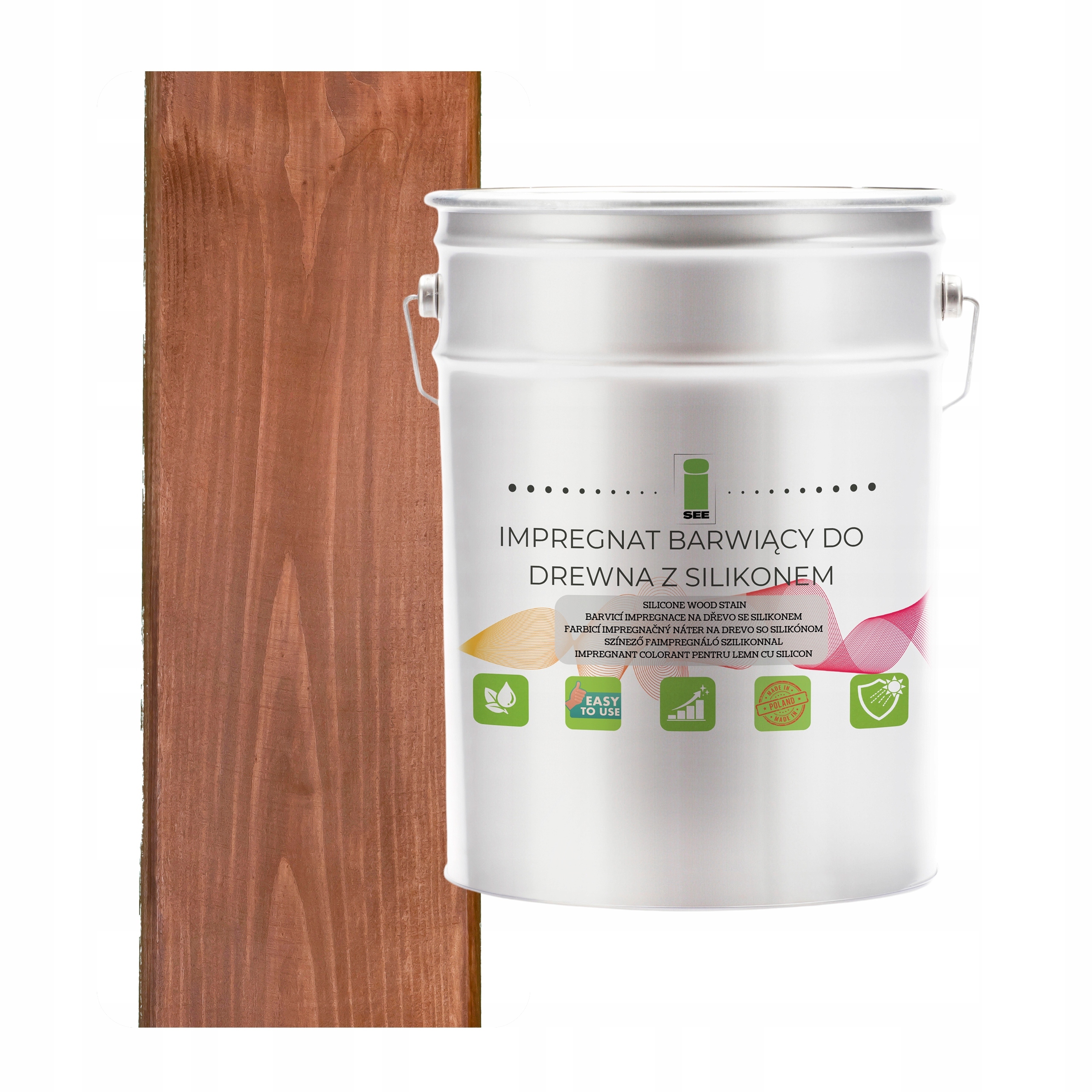 Impregnat Na Dřevo Se Silikonovým Voskem Hydrofobní Ořech 2v1 10L D070