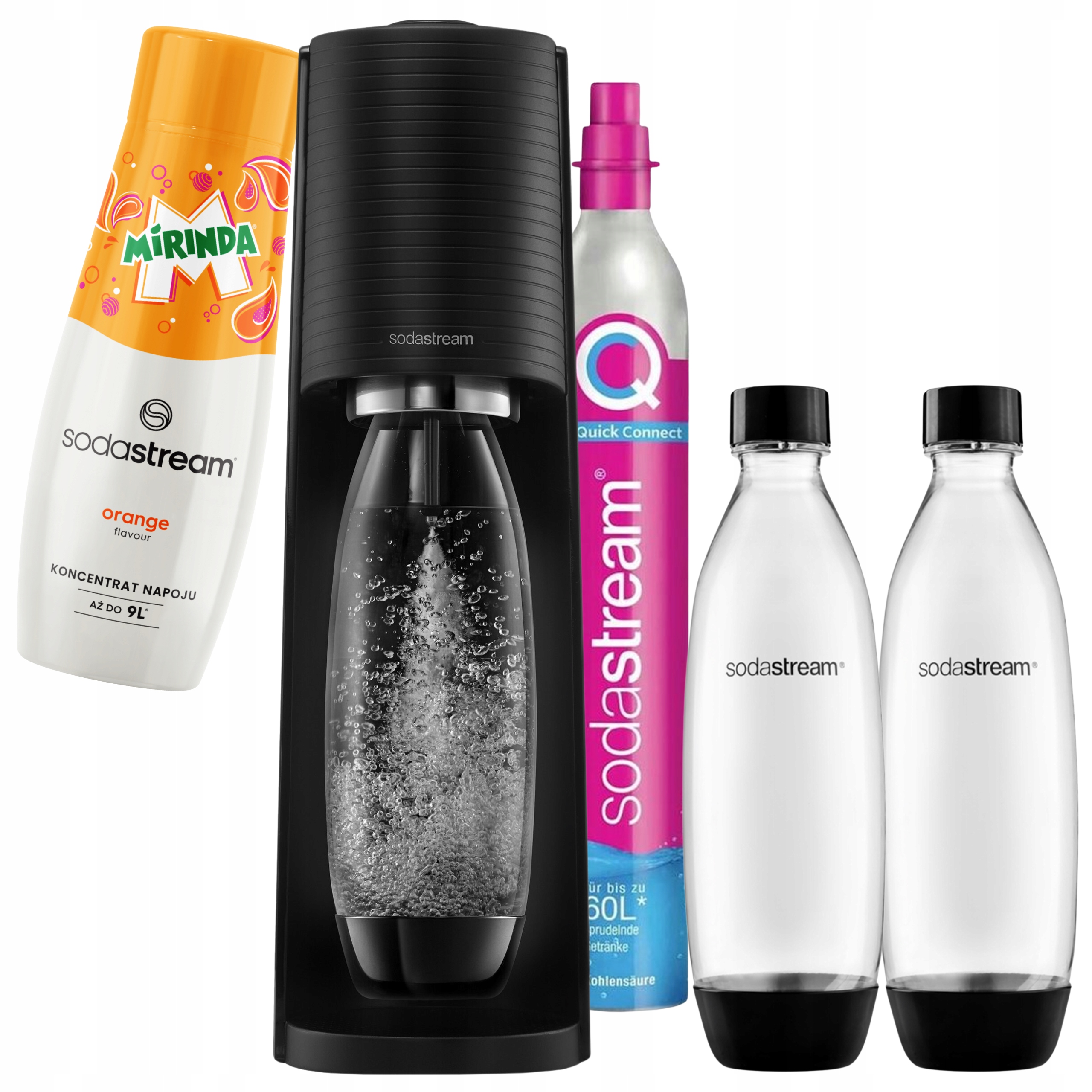 Saturátor na plynovanie vody SodaStream Terra 2 fľaše 1L Sirup Mirinda
