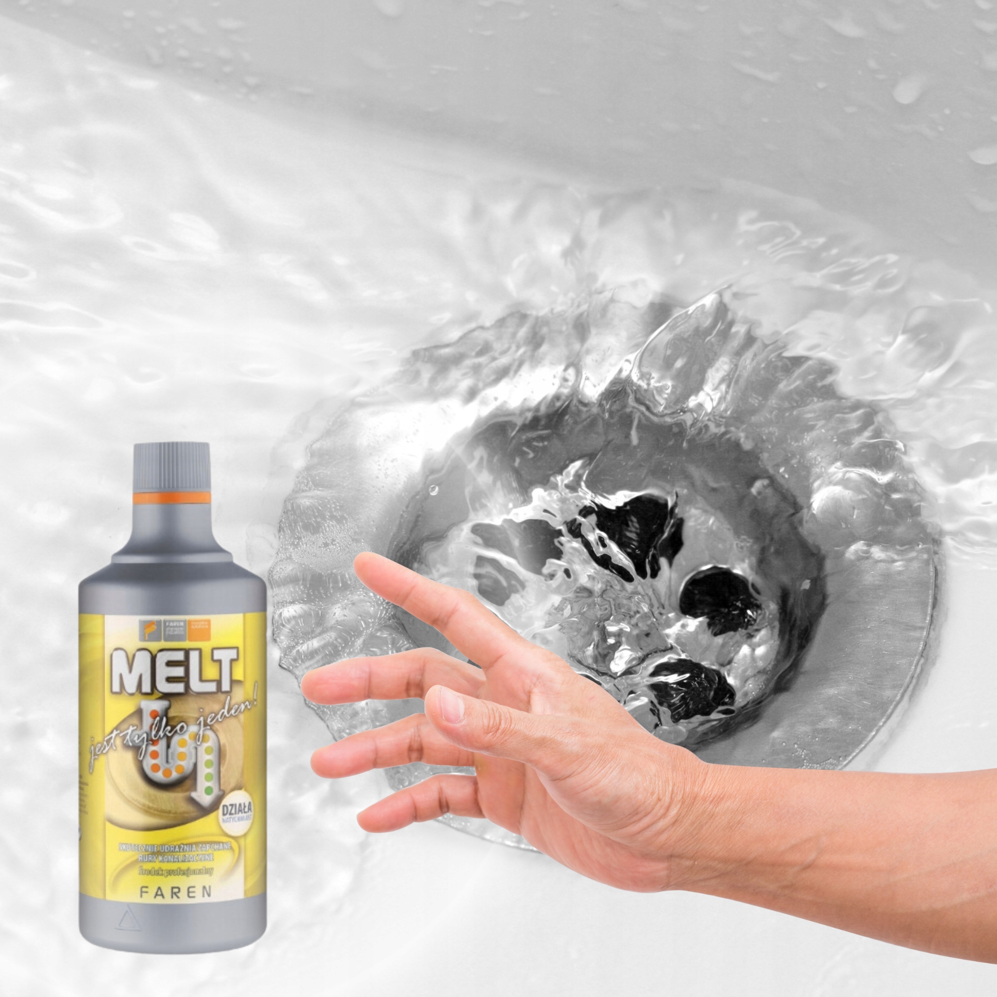 ŚRODEK DO UDRAŻNIANIA RUR KANALIZACYJNYCH SYFONÓW MOCNY PREPARAT MELT 750ML Rodzaj udrażnianie rur