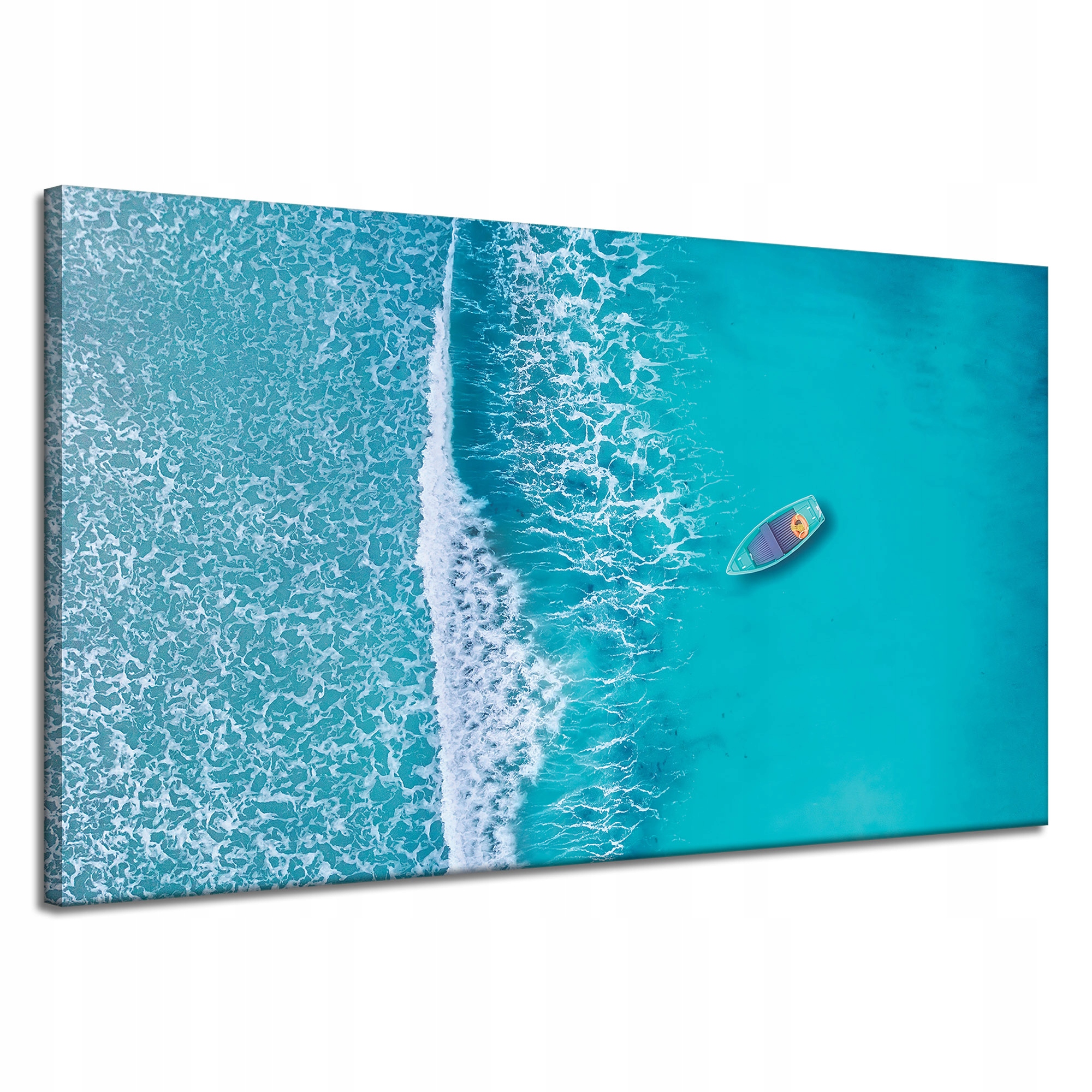 Obraz na plátně Modrá Loď uprostřed oceánu 120 x 70 cm