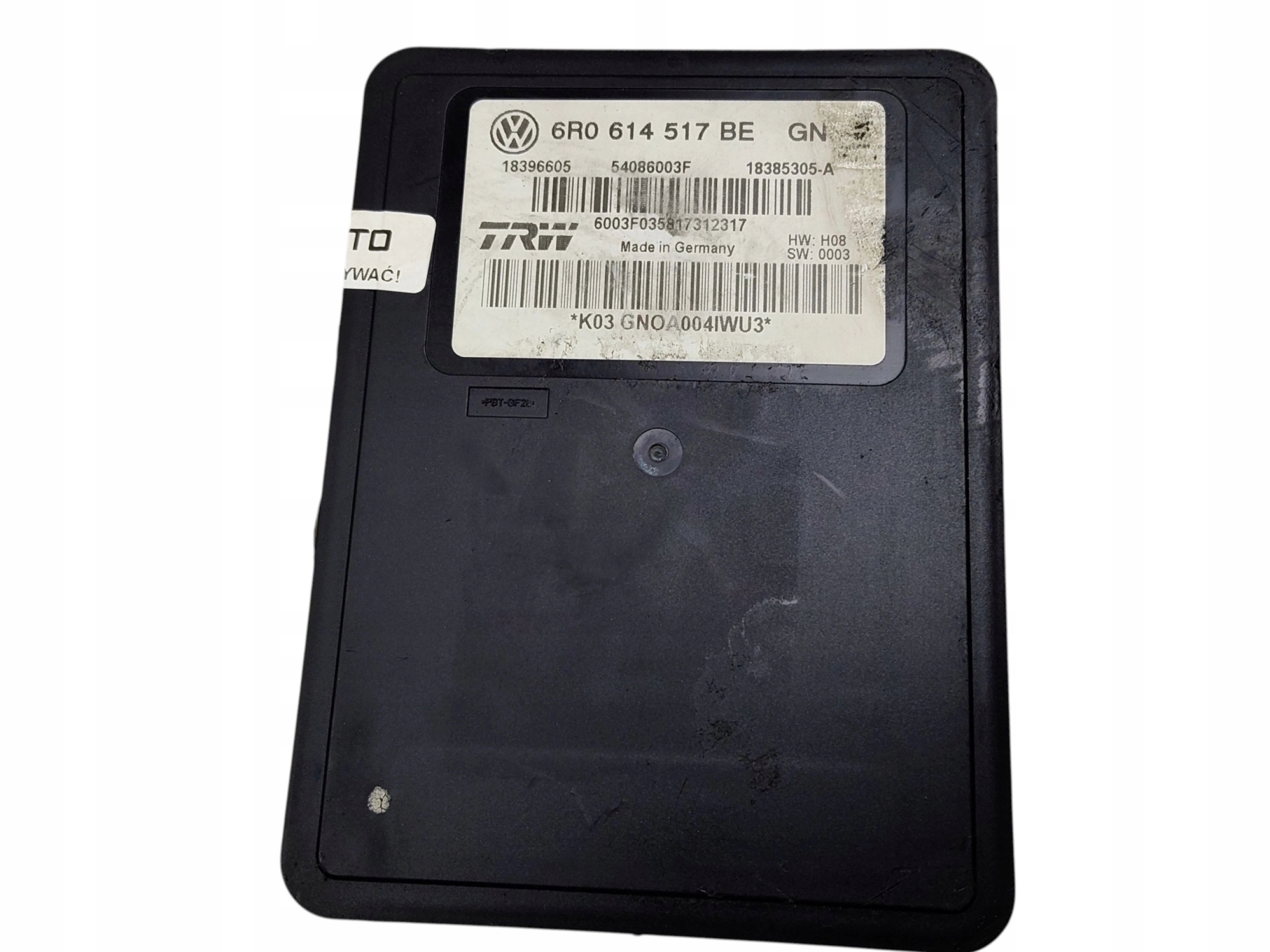 pump ABS control unit SKODA RAPID POLO V TOLEDO IV 6R0614517BE