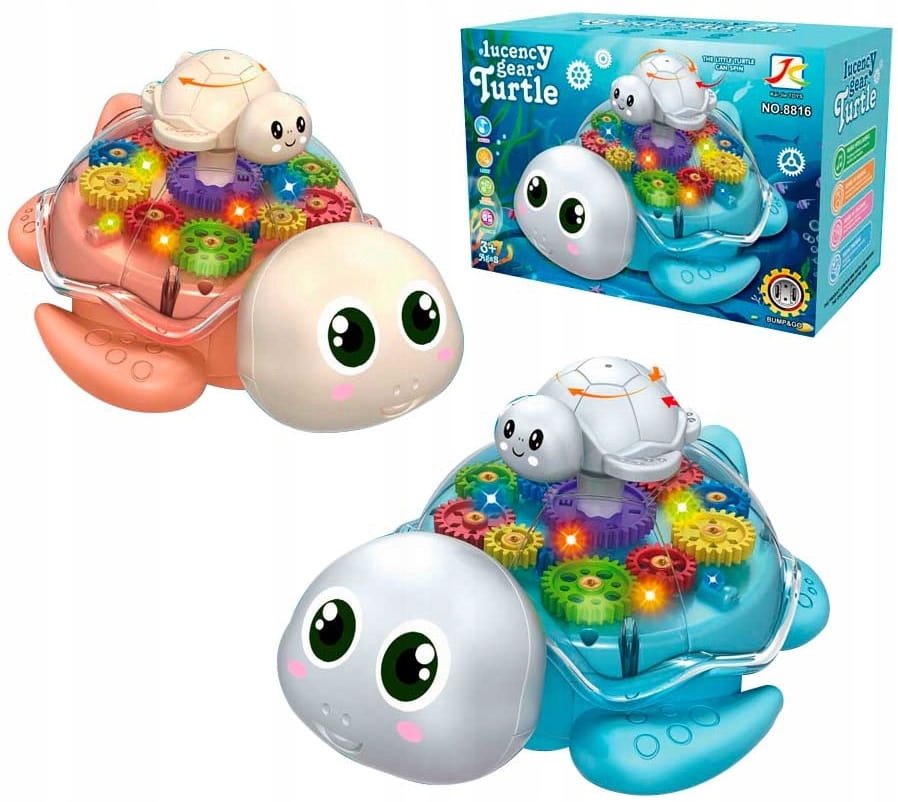 ŻÓŁW ŚWIECĄCY Z DŹWIĘKIEM JEŻDZĄCY INTERAKTYWNY Rodzaj inny