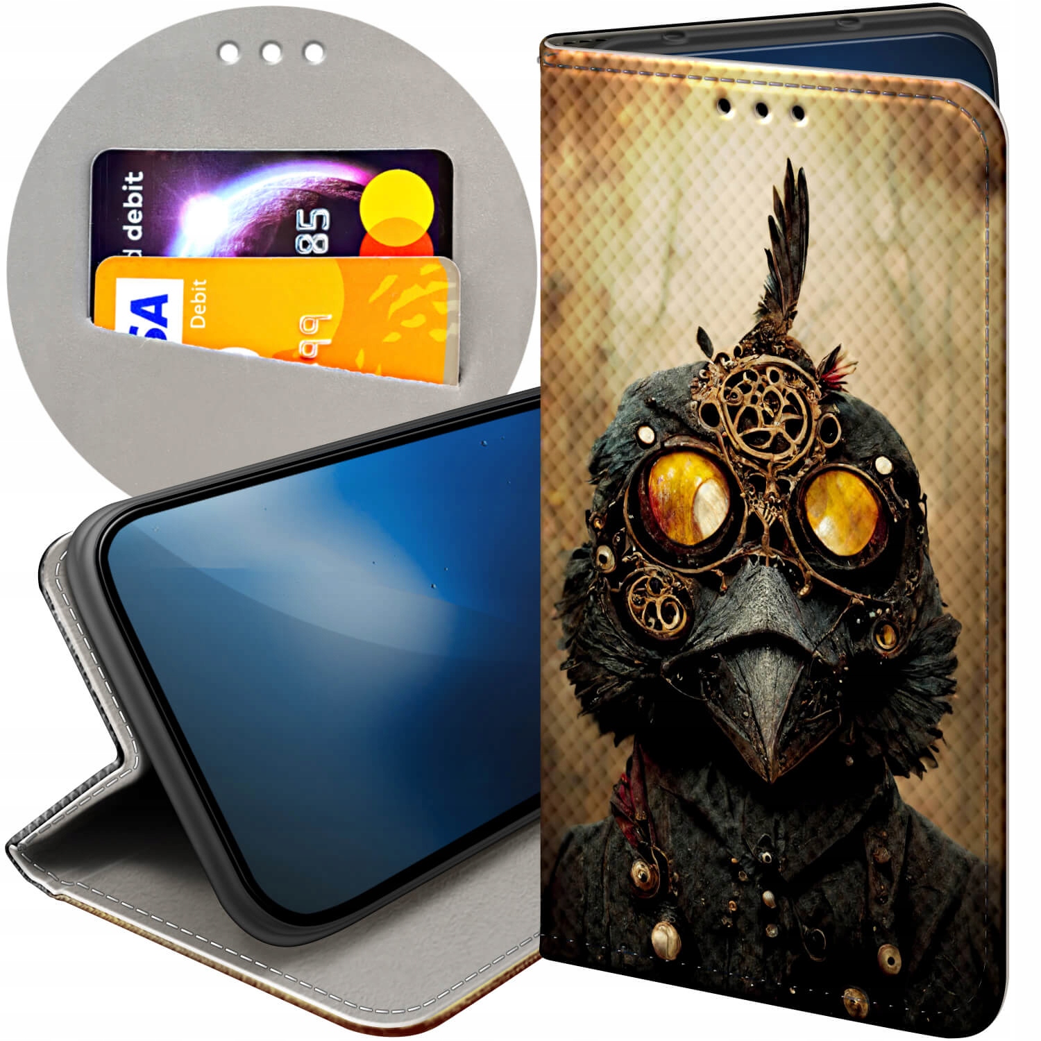 

Etui Z Klapką Do Vivo Y70 Steampunk Maszyny