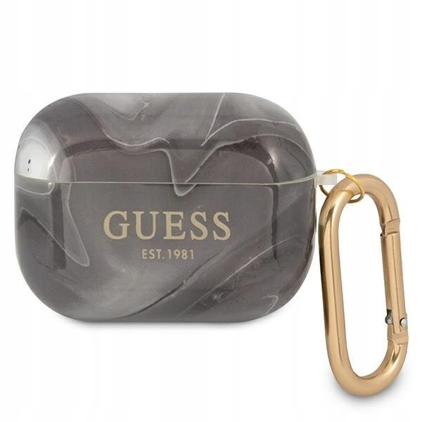 Guess Guapunmk AirPods Pro coverczarny/black Marble Collection