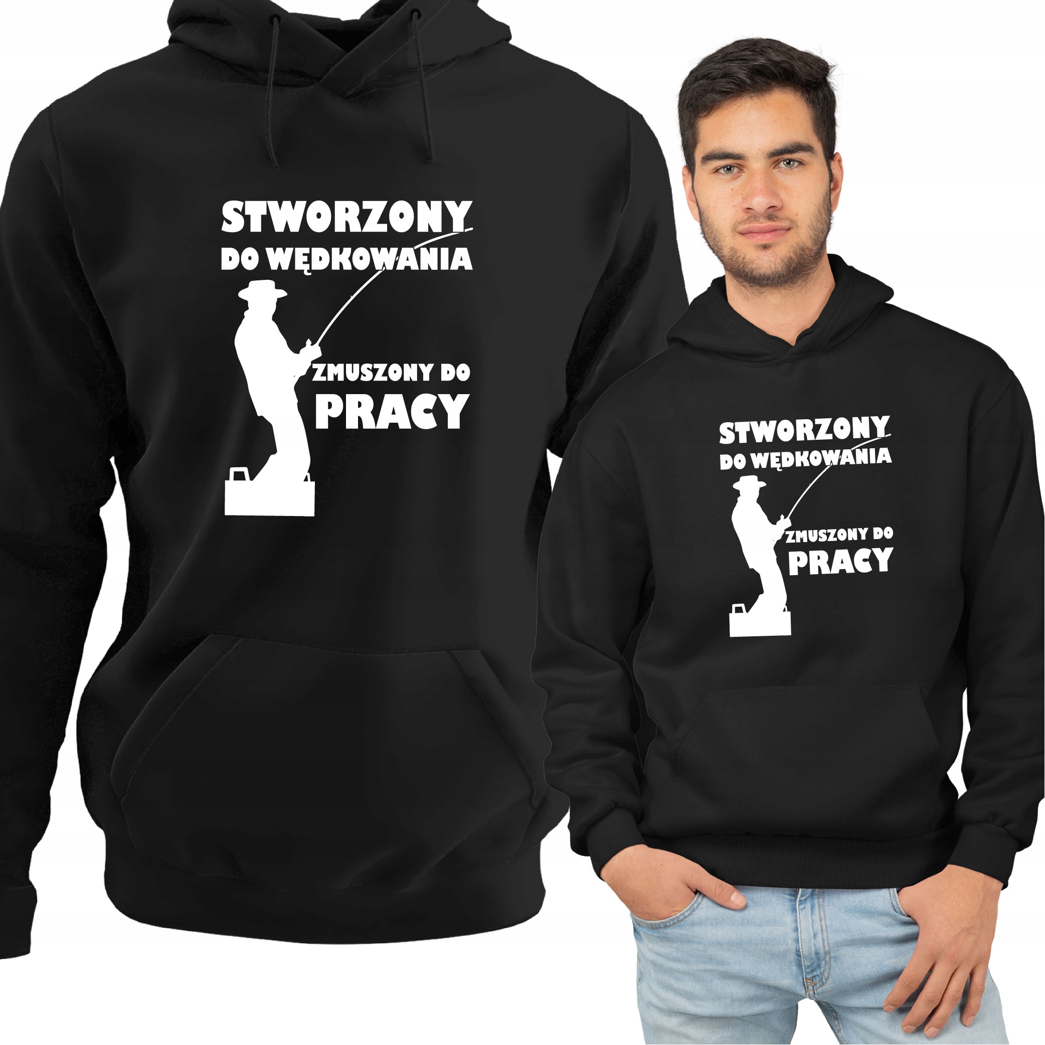 

Bluza Stworzony Do Wędkowania Zmusozny Do Pracy M