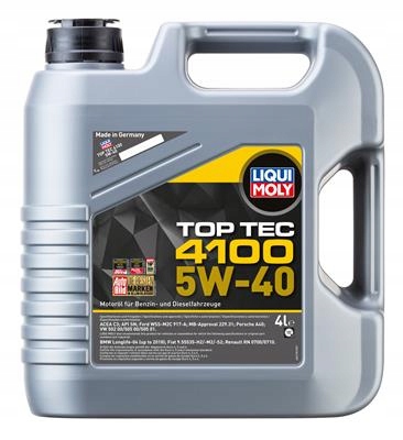 МОТОРНЕ МАСЛО 5W-40 TOP TEC 4100 LIQUI MOLY 4L