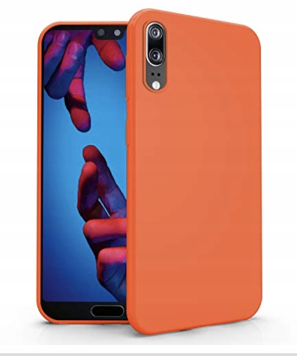 pomarańczowe etui do Huawei P20 Etui żelowe z Tpu i silikonu