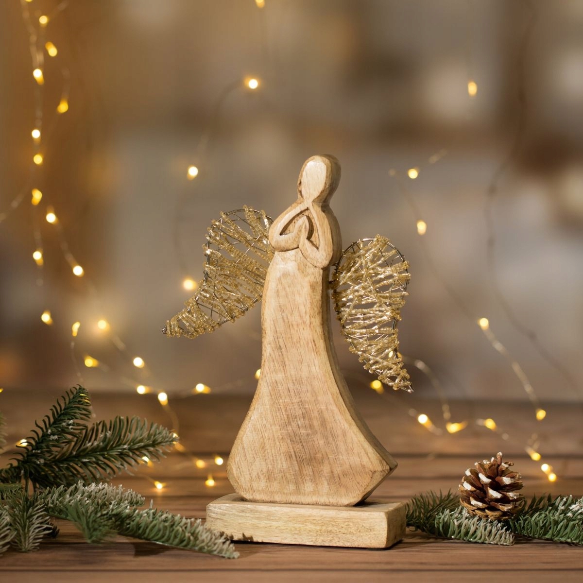 ANIOŁ FIGURKA NA ŚWIĘTA 26 CM OZDOBA ŚWIĄTECZNA Stan opakowania oryginalne