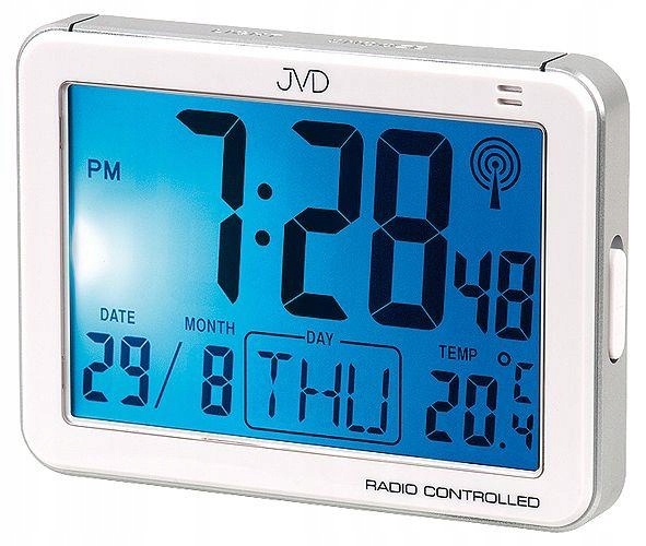 Budík S Teploměrem Jvd RB852.1 Řízený Rádiem