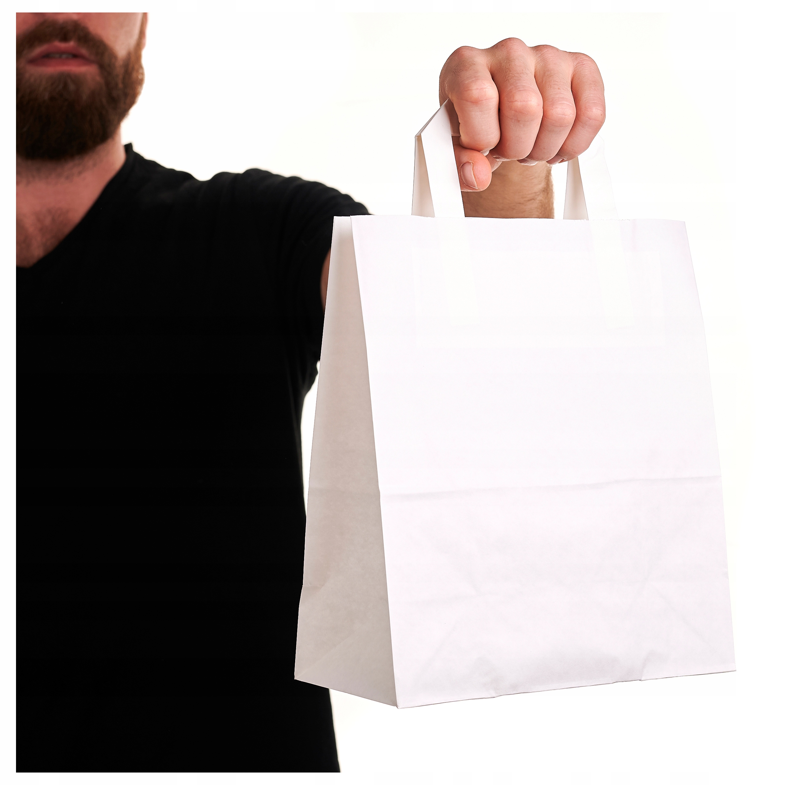 torby papierowe BIAŁE POJEMNE 26x14x30cm TORBA PAPIEROWA a3 na zakupy 25szt Marka Torby Pro