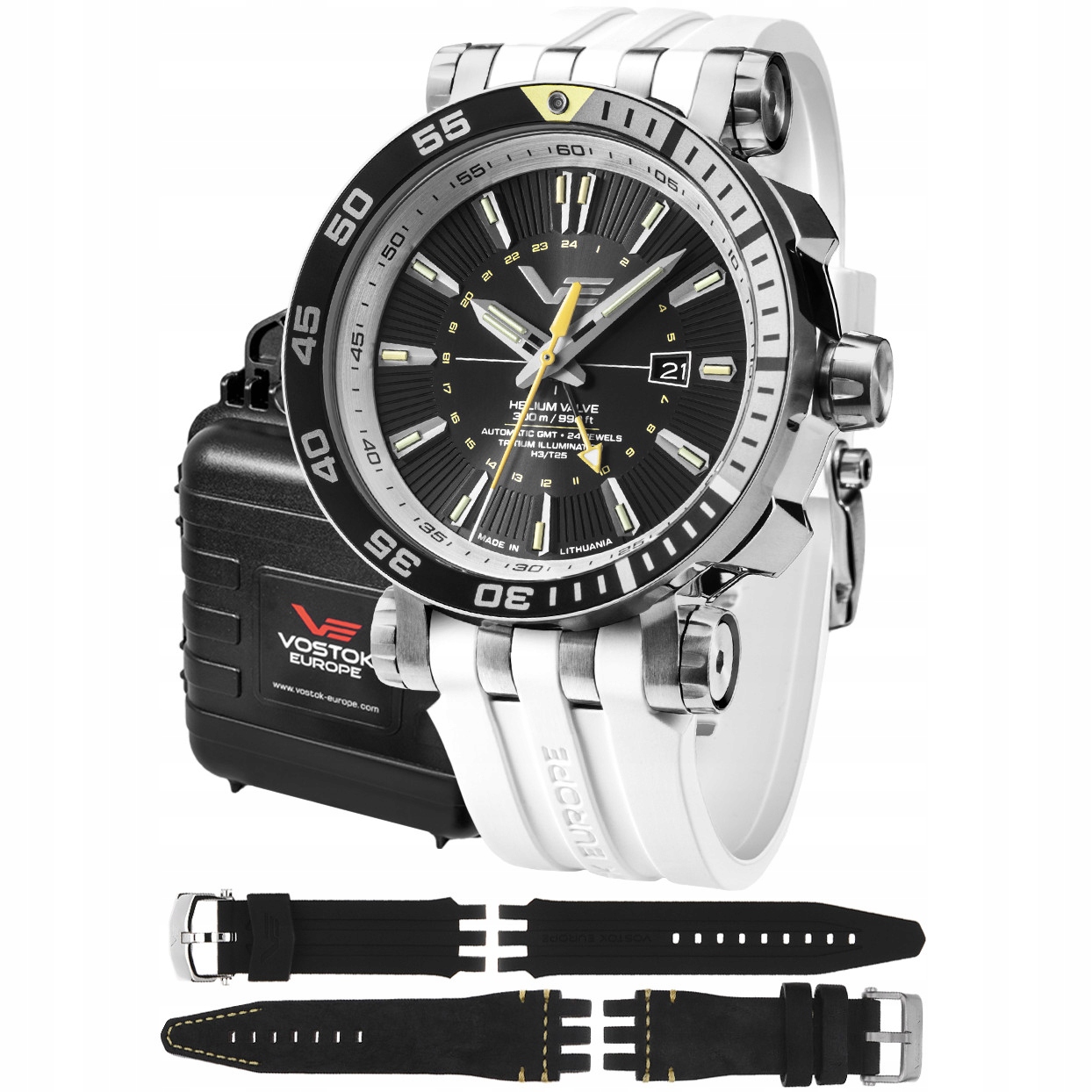 Pánské Hodinky Vostok Europe NH34-575A718SW bílý pásek