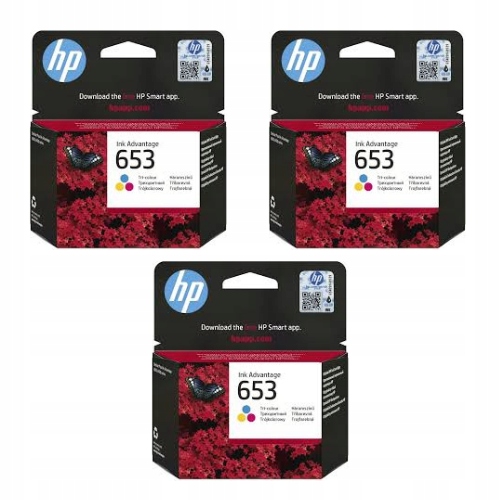 Tusz Hp 653 3x3YM74AE zestaw