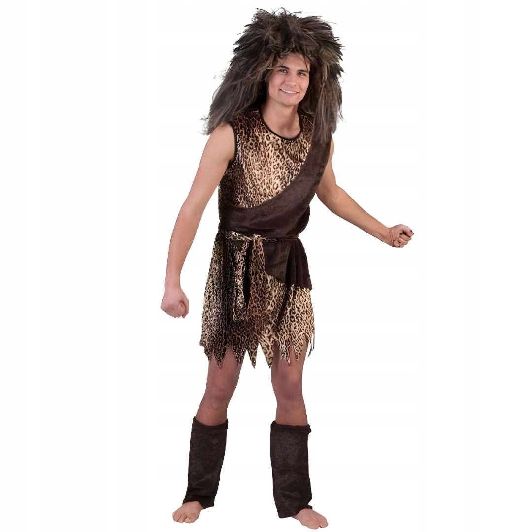 STRÓJ jaskiniowca JASKINIOWIEC BOB kostium roz S