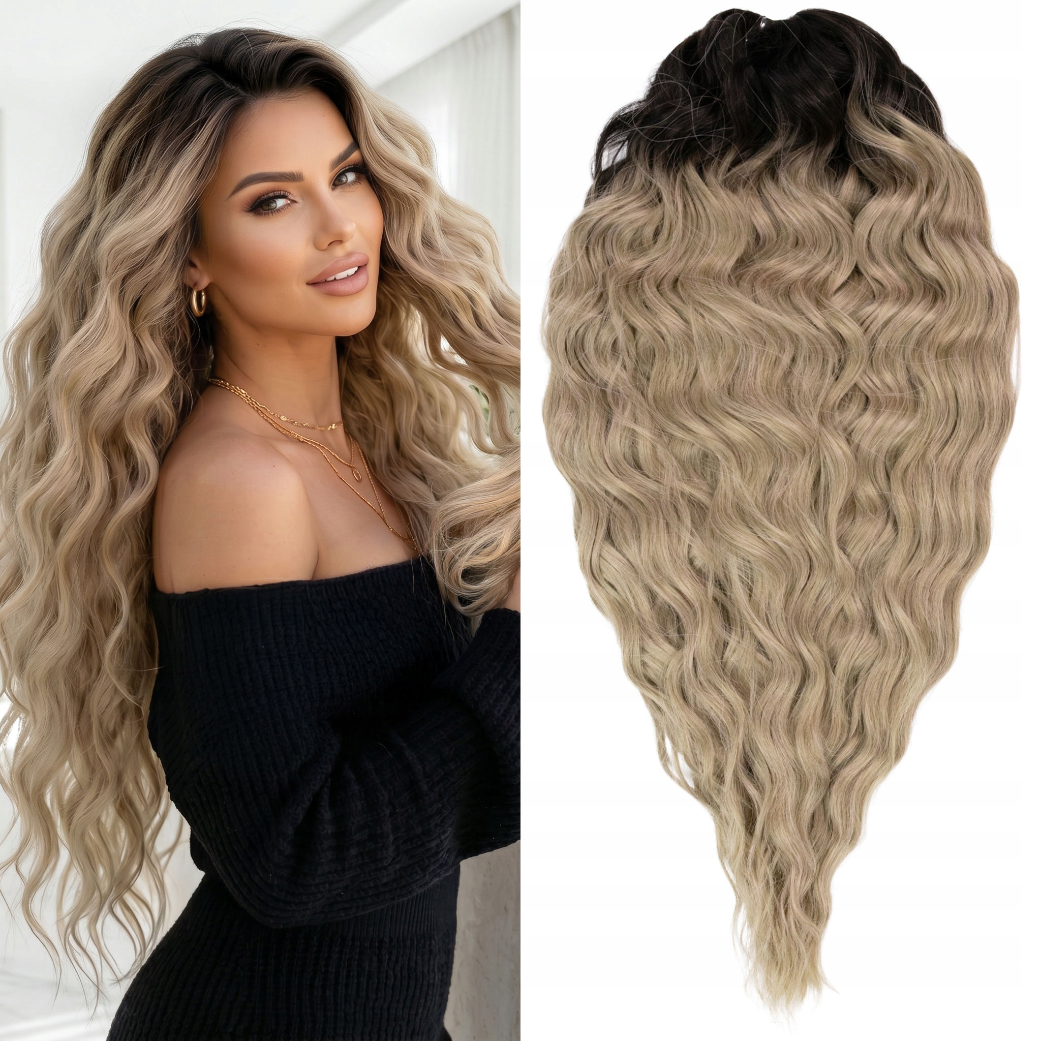 Włosy syntetyczne Star Wave Afroloki 300g 60cm naturalny blond z odrostem