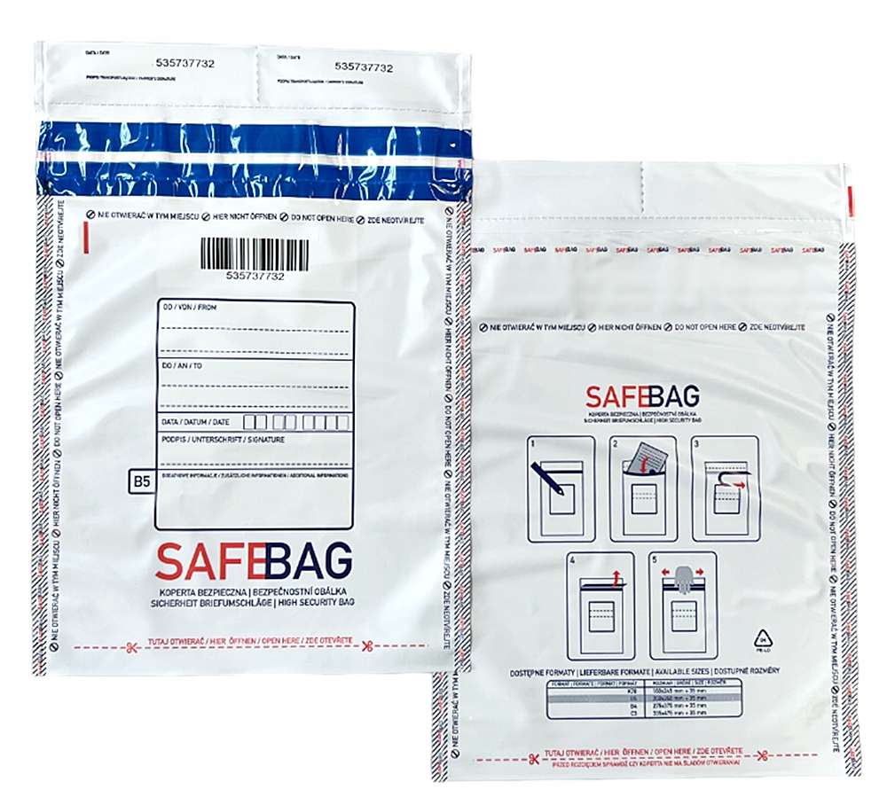 KOPERTA BEZPIECZNA BIAŁA SAFEBAG 16x24,5 K70 25szt Marka Grala