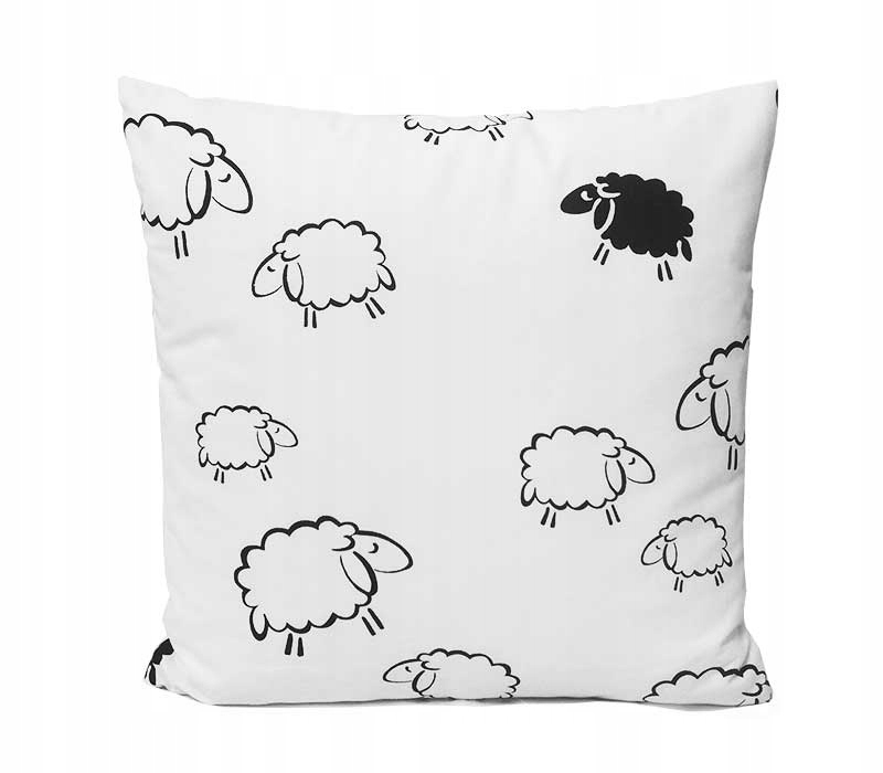 POSZEWKA bawełna 30x30 Owce białe