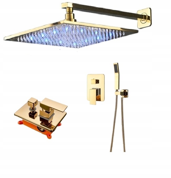 Zlatá sprchová batéria Gold 30 Led