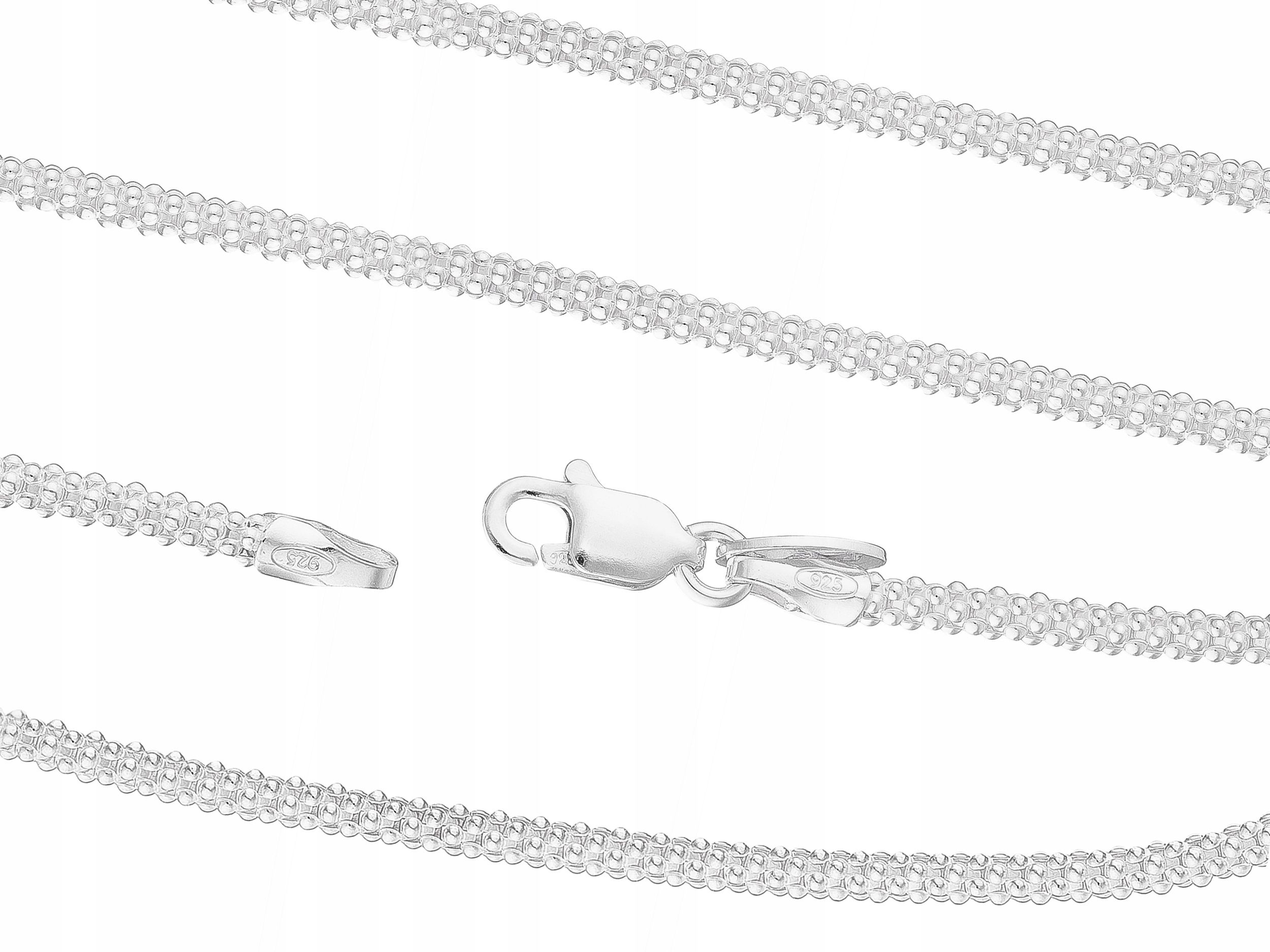 Krátký stříbrný dámský tlustý Řetízek Popcorn 2 mm Coreana Choker 32 cm