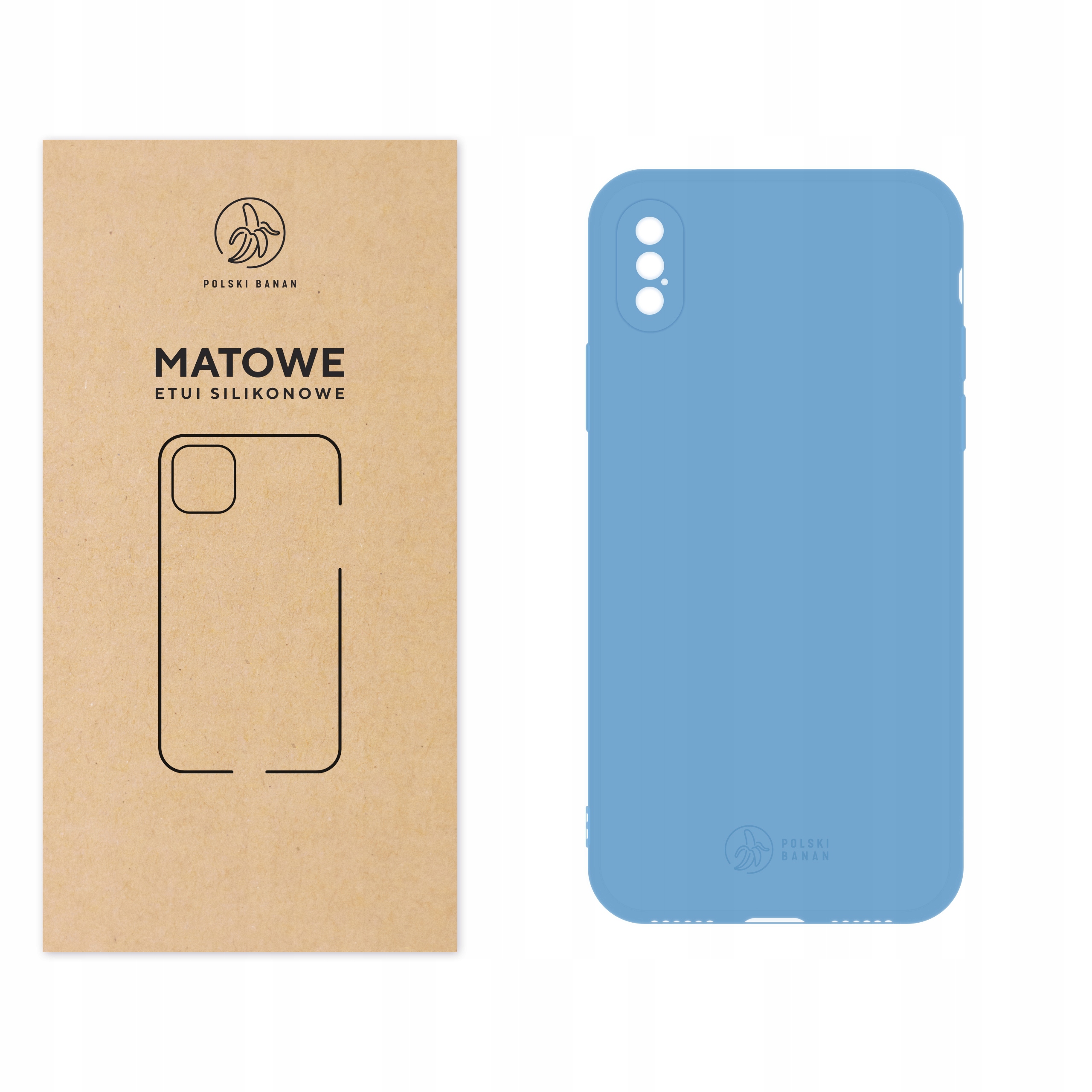 

Etui Matowe do iPhone X Xs błękitne