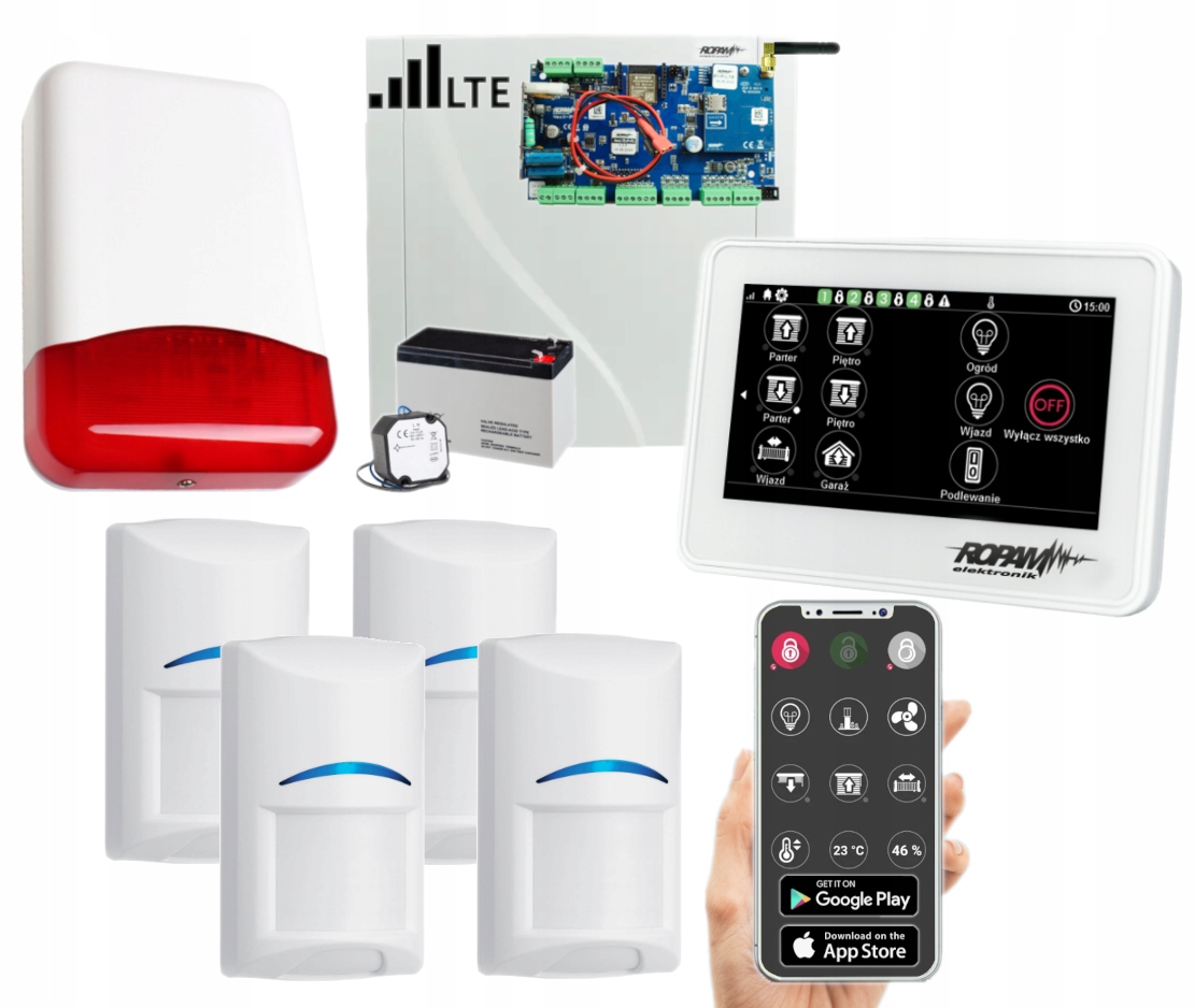 System Alarmowy Do Domu Bosch Wi-fi Sms Lte Gsm Czujki Bosch Aplikacja
