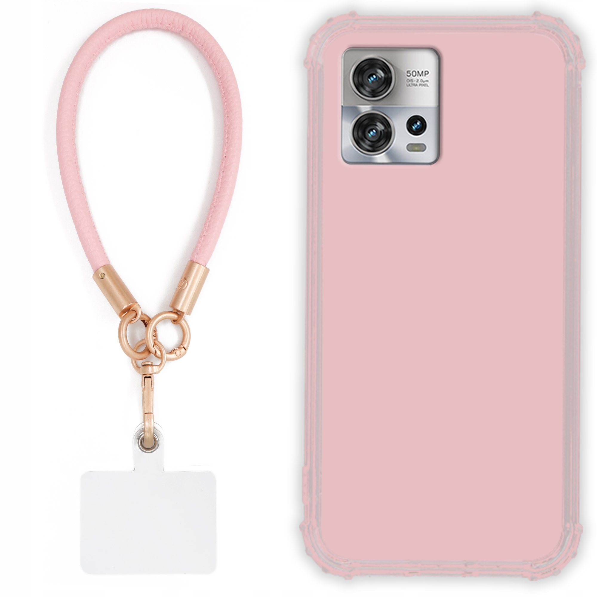 Etui Do Motorola Edge 30 Fusion Case Antishock Pinky Ružové vodítko Sada