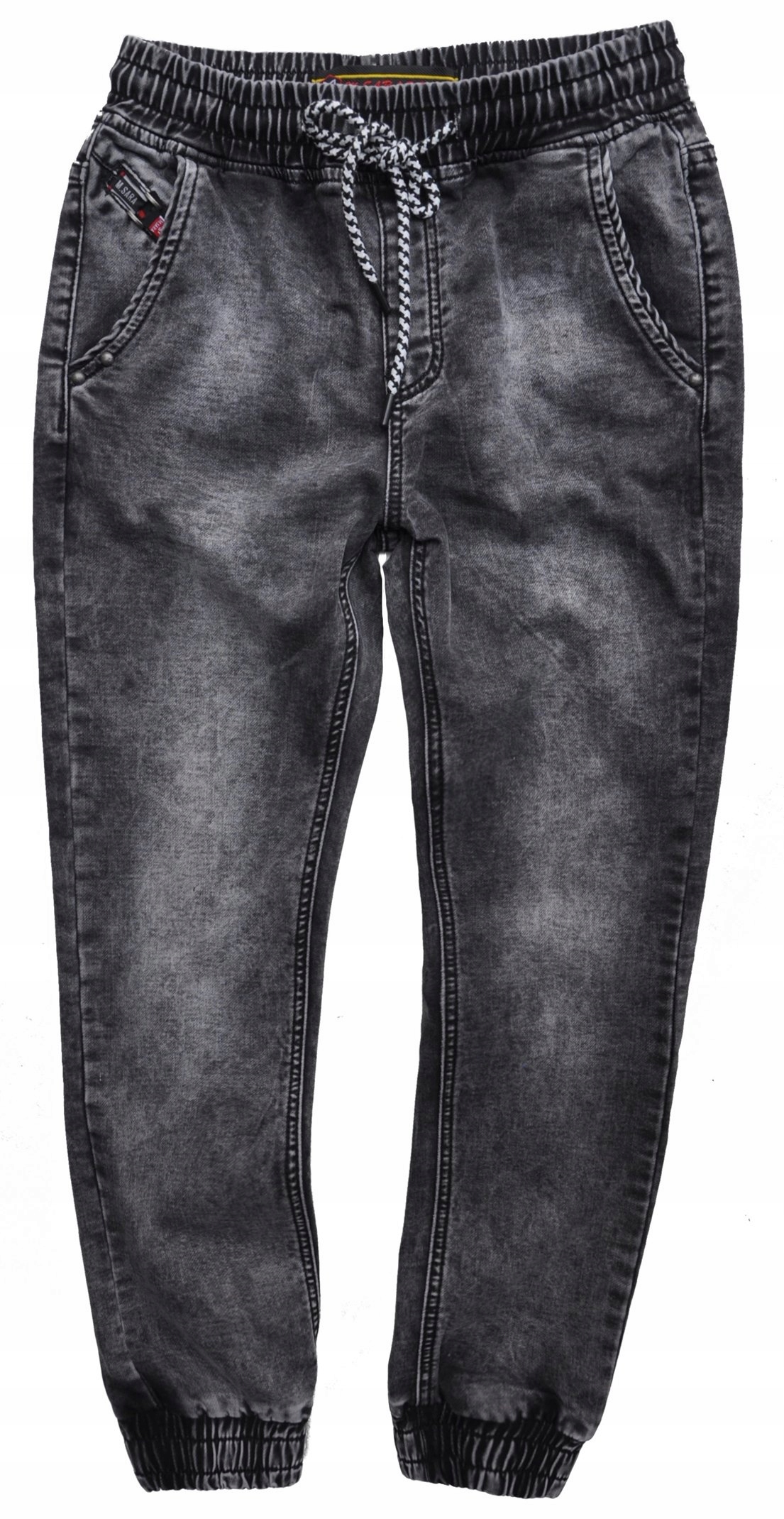 #CRAFT Spodnie Jeansy CZARNE miękkie wygodne elastyczne joggery (31) /176 Wiek dziecka 14 lat +