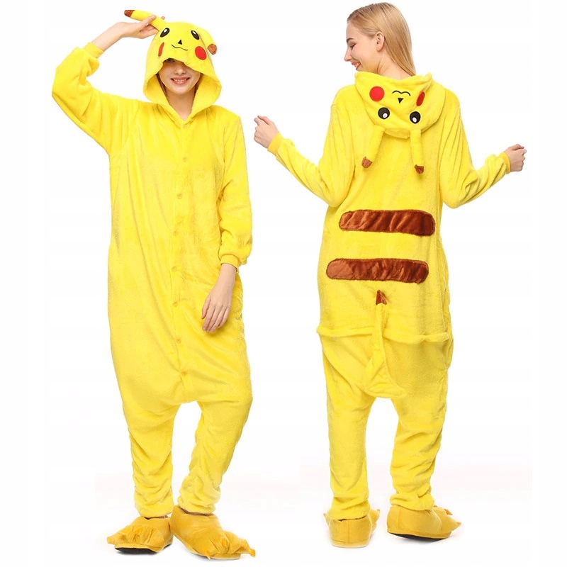 PIŻAMA PIKACHU DRES ONESIE KIGURUMI KOMBINEZON - M Materiał dominujący poliester