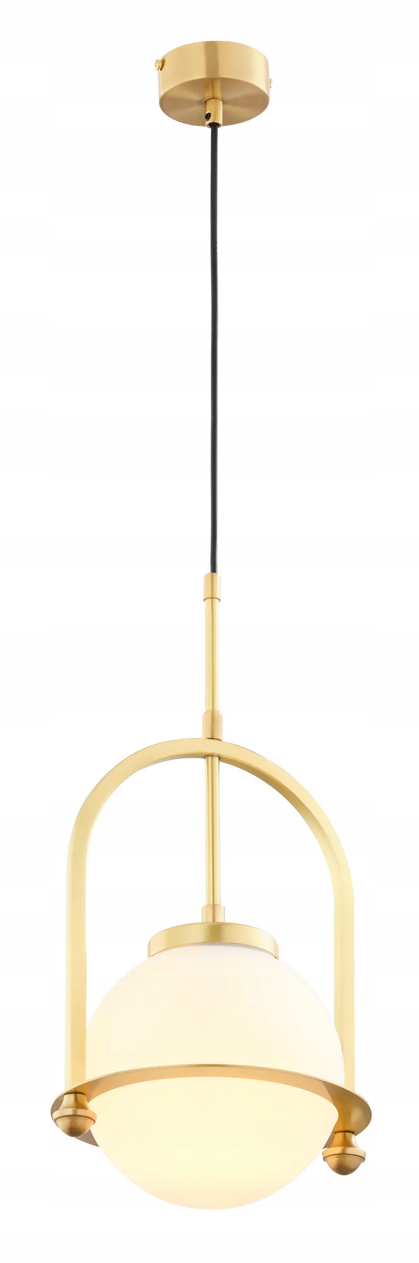 Závesná lampa Rosso Jupiter loft mosadzná guľa sklo E27 15W stmievateľná