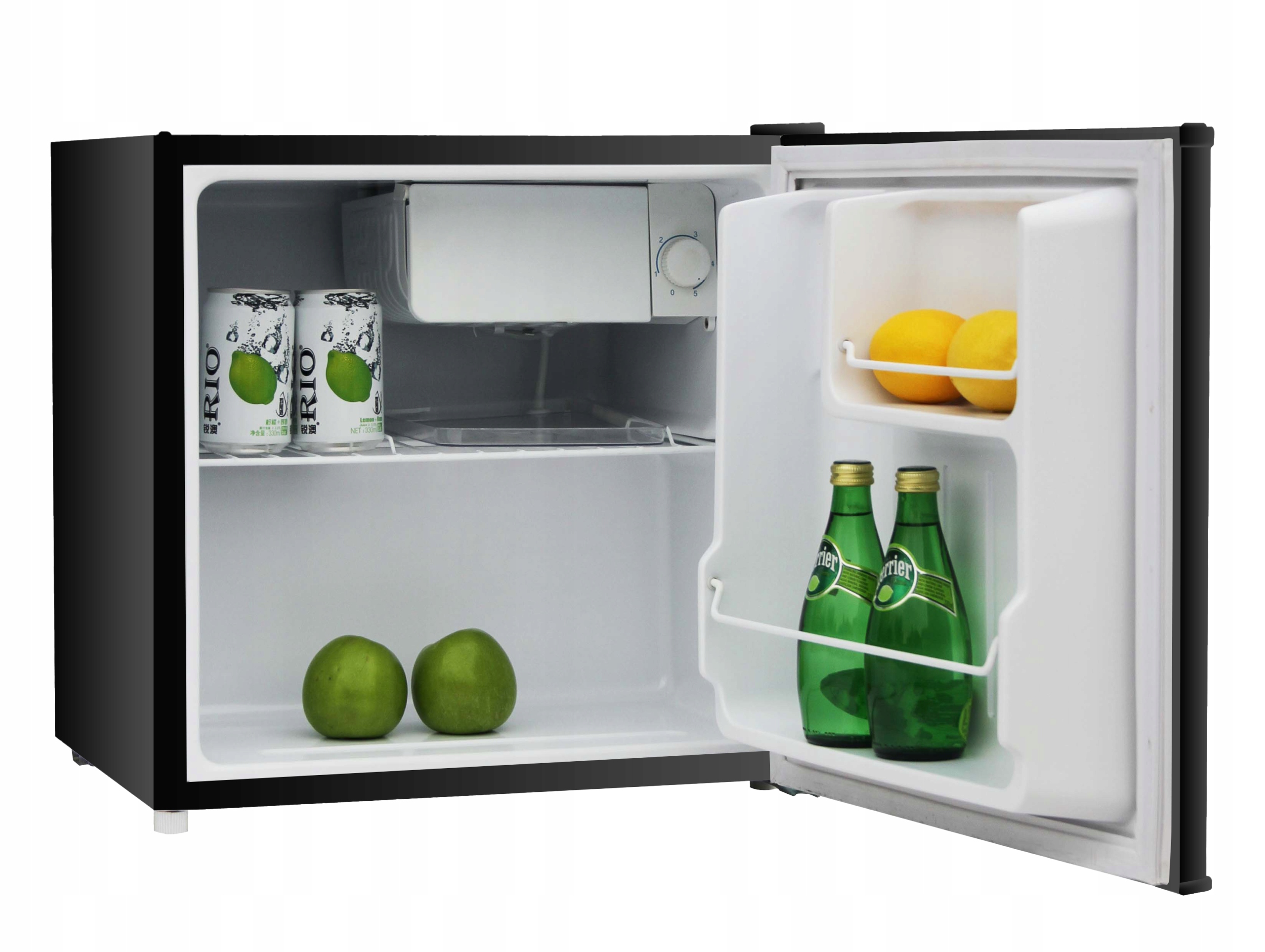 Mini Lodówka Mała Podblatowa zamrażarka Chłodziarka Srebrna hotelowa 46L