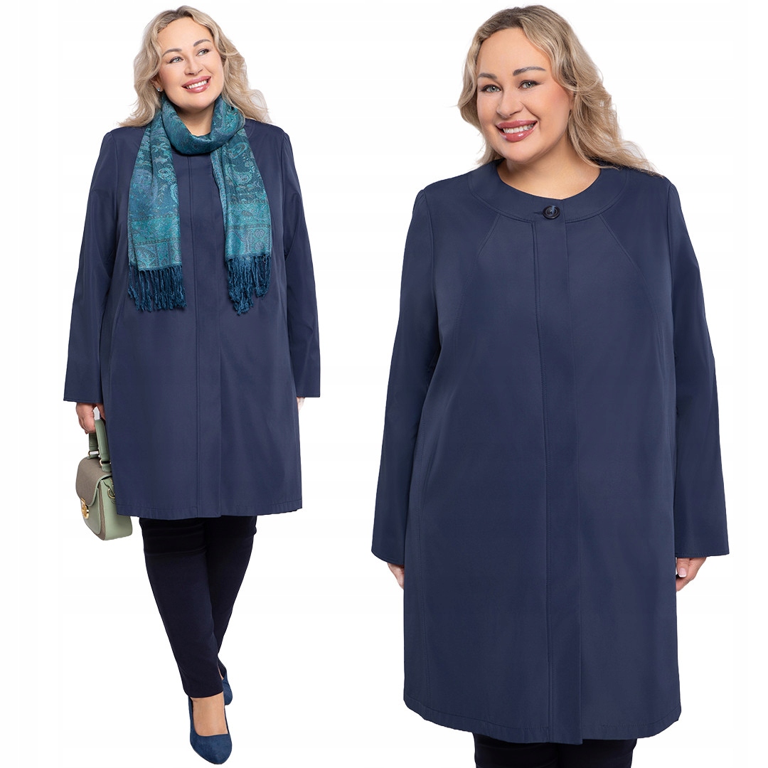 Elegantní tmavě modrý kabátek 60