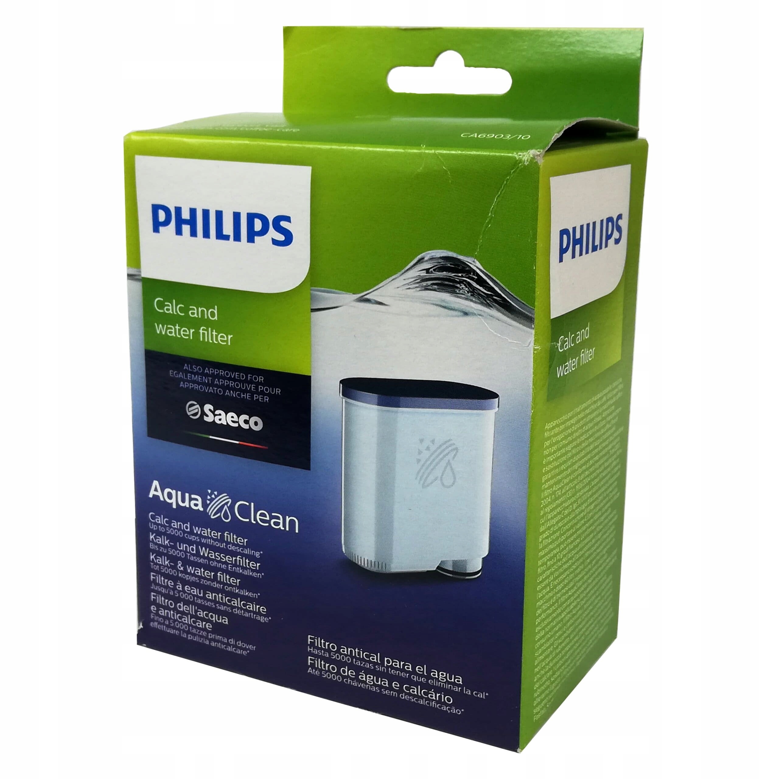 

Saeco Filtr Wody Do Ekspresu Aqua Clean CA6903/10