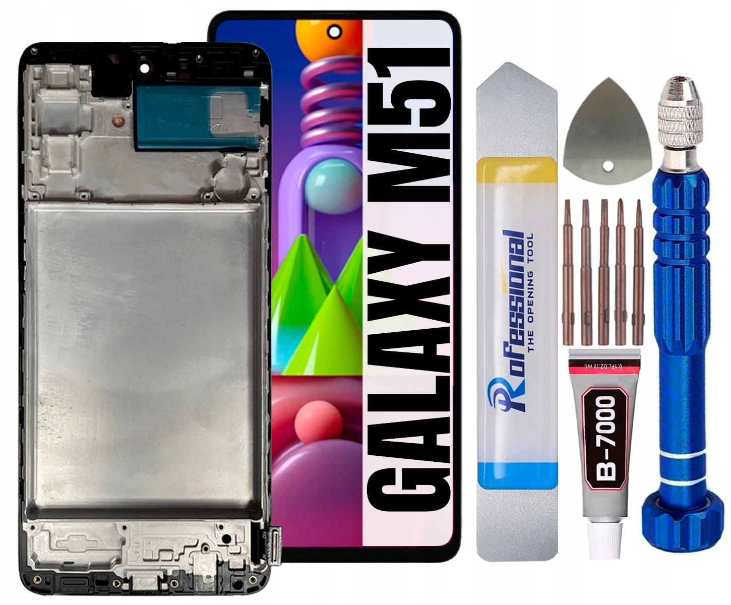 Displej Pro Samsung Galaxy M51 M515 Plná Velikost 6,70 Oled LCD Rámeček