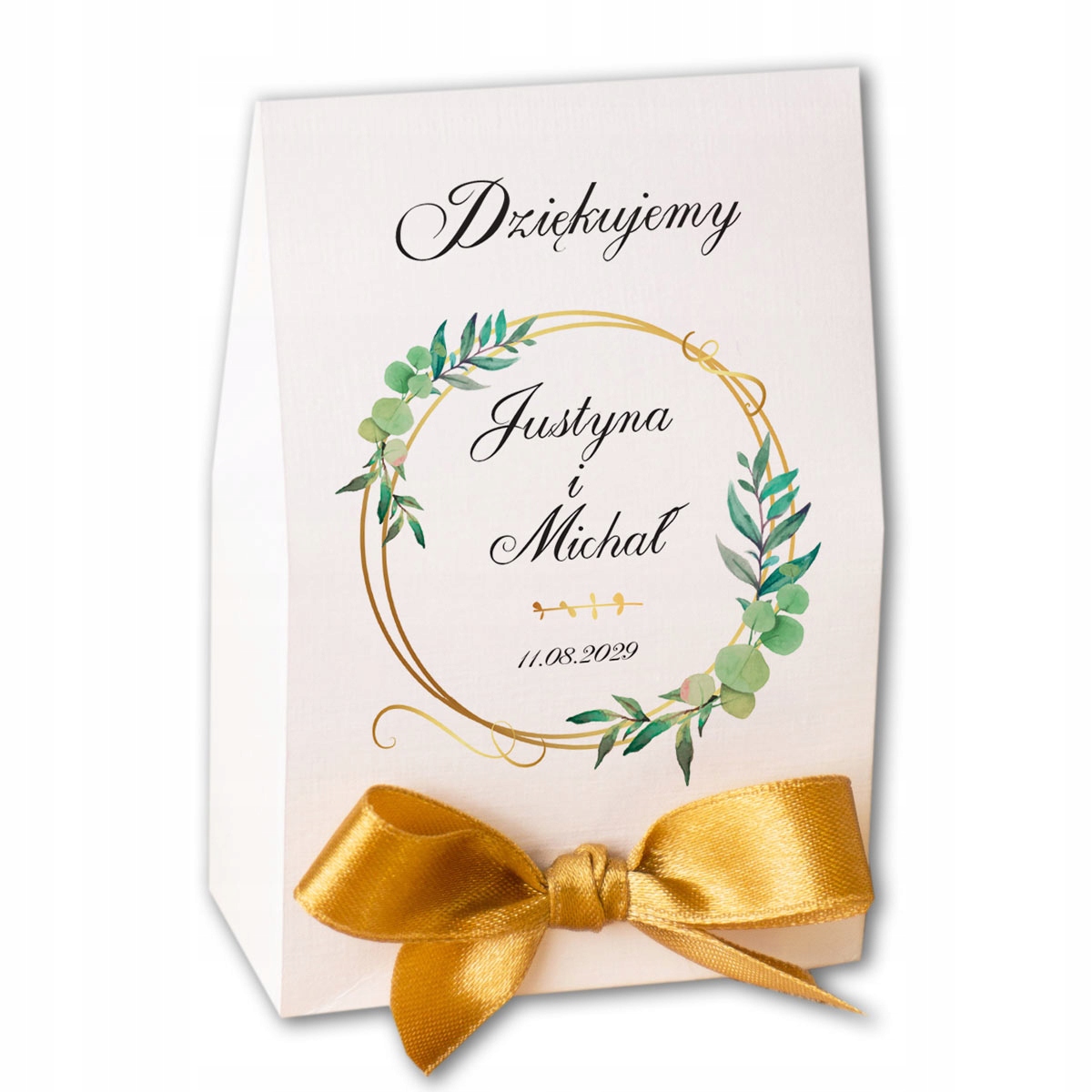 Pudełka pudełeczka podziękowania z kokardką ślub
