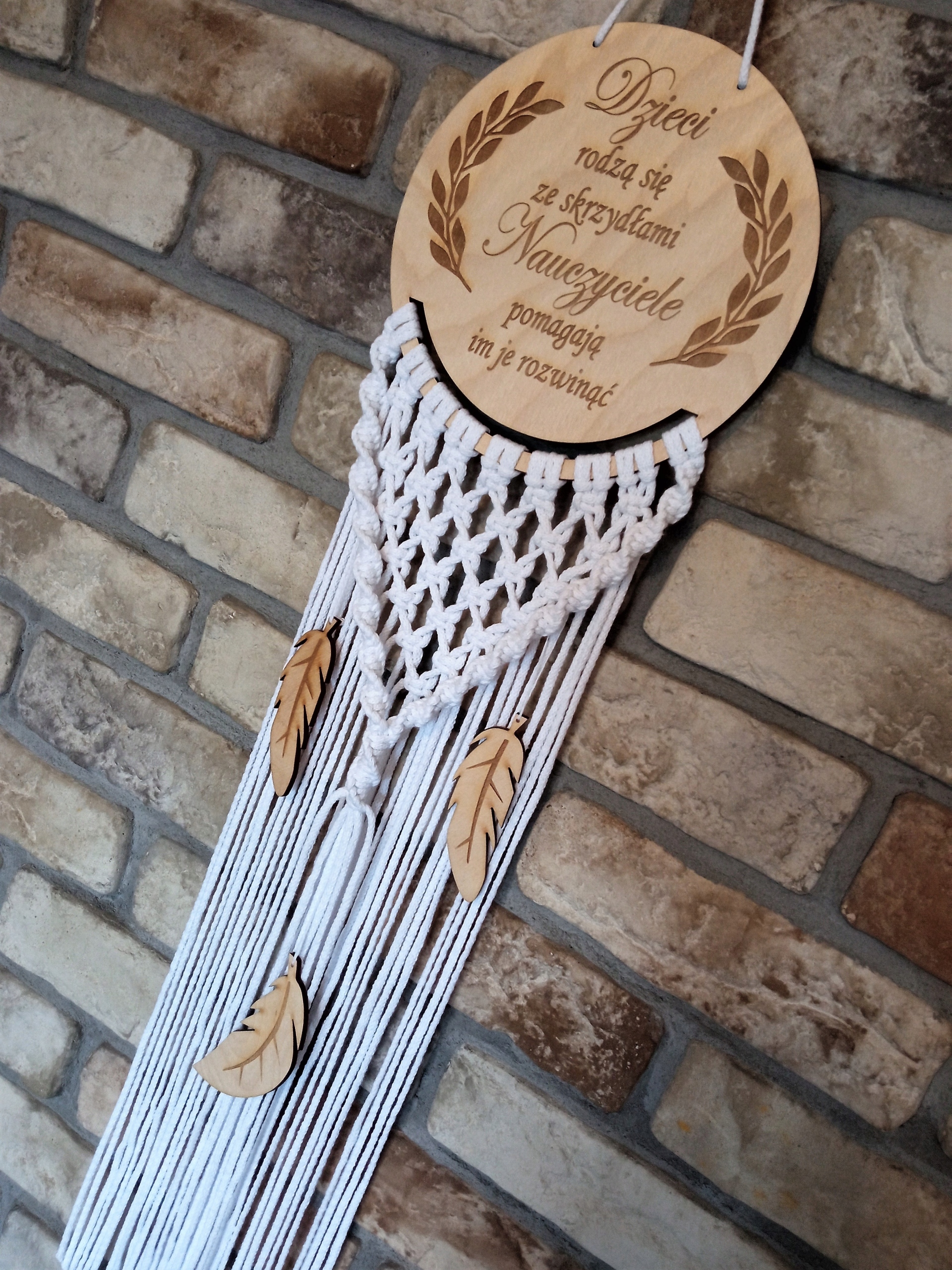 Lapač snů Den učitelů makramé peříčka Dárek Ukončení roku