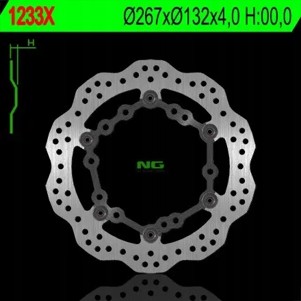 Predný brzdový kotúč NG1233X (267X132X4) Plávajúci Wave