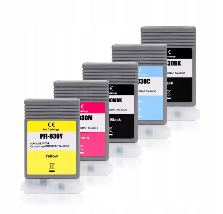5X tusz do Canon PFI-030 PFI-031 do imagePROGRAF TA-20 TA-30 TM-240 TM-340