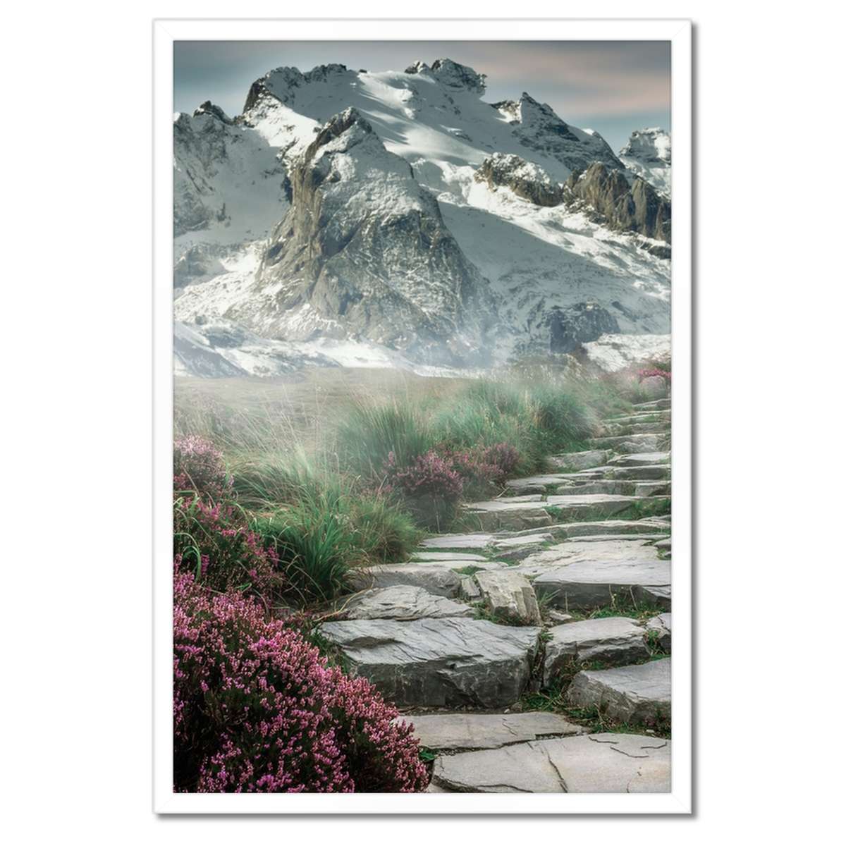 Plakáty v rámu 40x60 Horský pohled Krajina Mlha