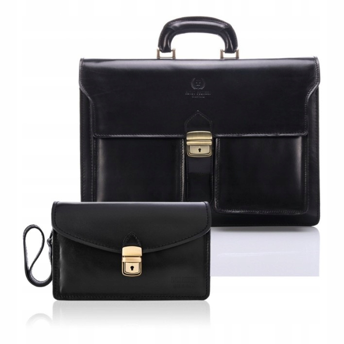 Dárková sada pro muže: Kožená aktovka pánská taštička do ruky Dárek