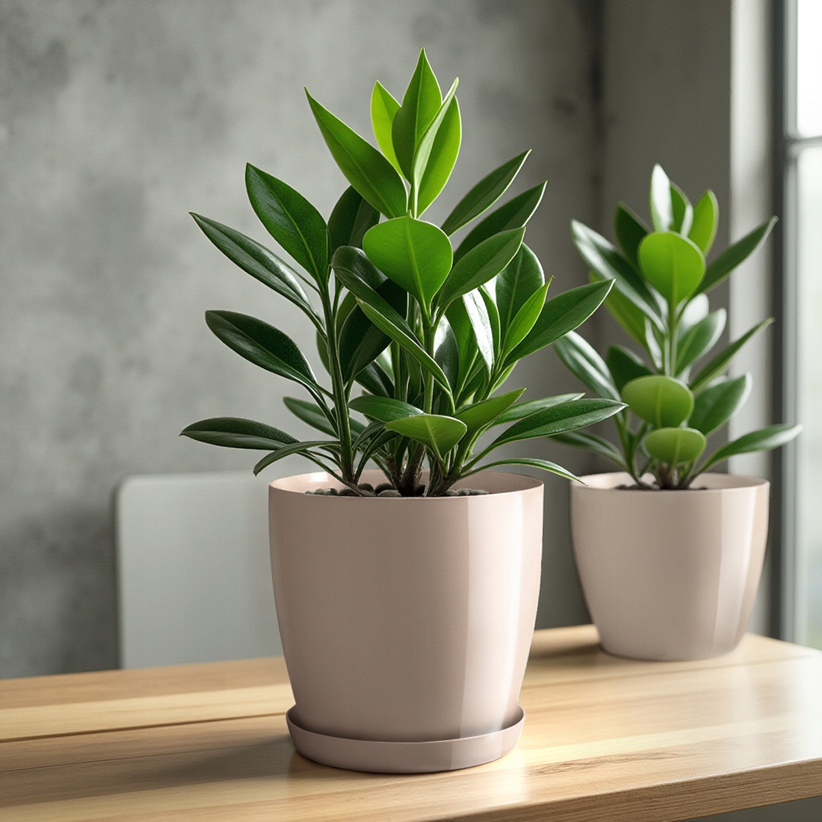 DONICZKA Z PODSTAWKĄ PLASTIKOWA OSŁONKA DONICA 16cm BEŻOWA NA KWIATY KADAX Szerokość produktu 16 cm