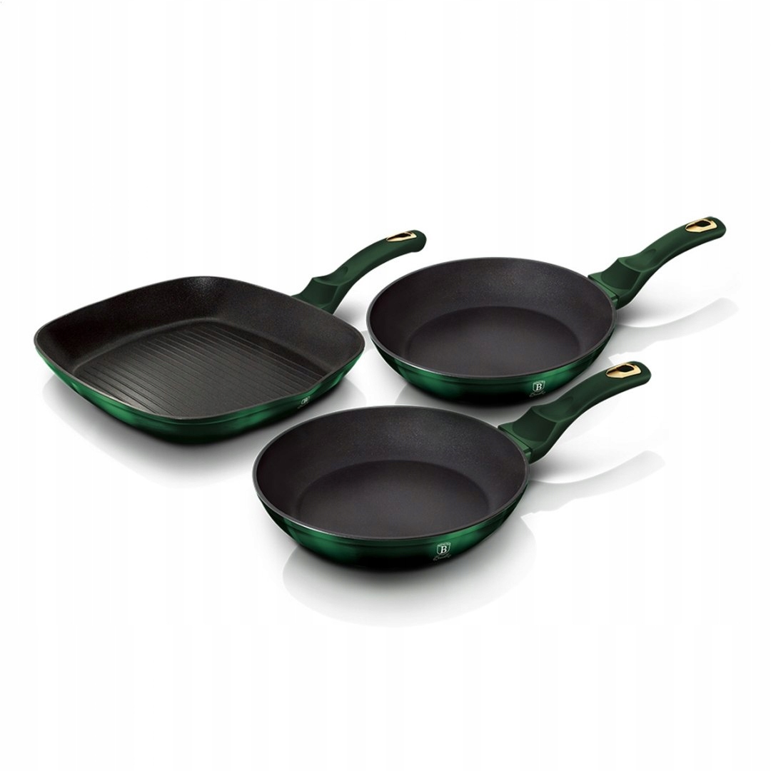 BH-6167 Sada titanových pánví 3 ks Berlinger Haus Emerald indukční