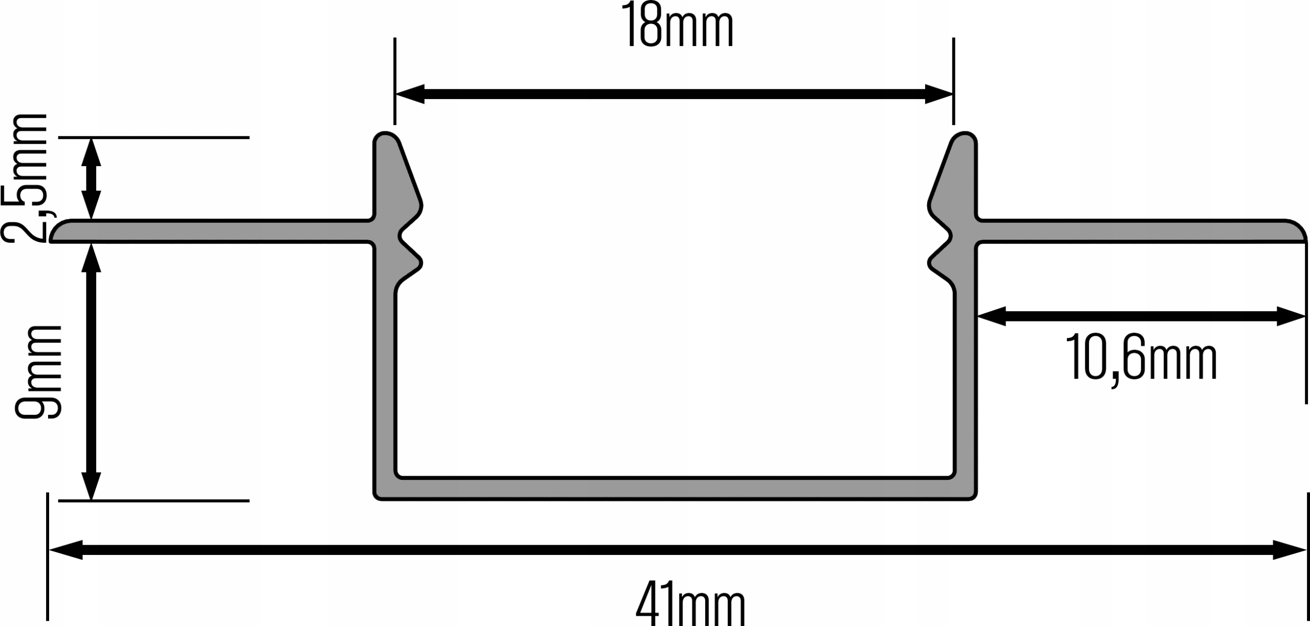 Profil LED aluminiowy do płyt GK gipsowych wpuszczany 1m regips szeroki Marka Smartled