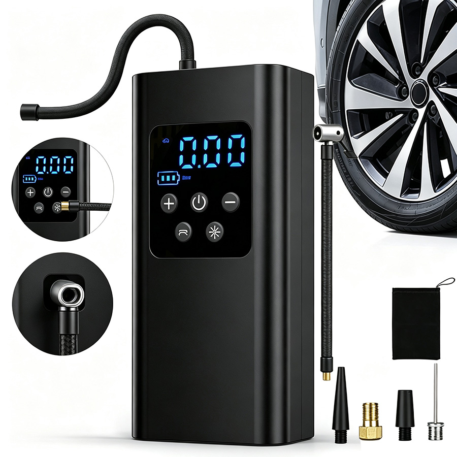 Přenosná Elektrická Pumpa 2000 Mah S Inteligentním Displejem