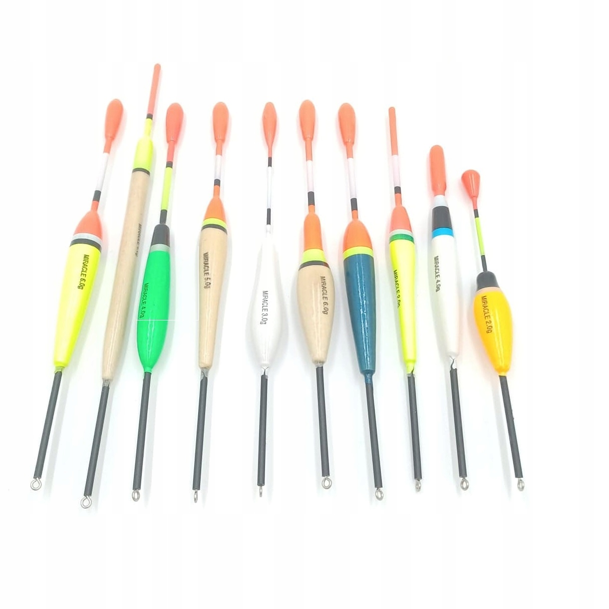 ZESTAW SPŁAWIKÓW Przelotowych20 szt Miracle Fish