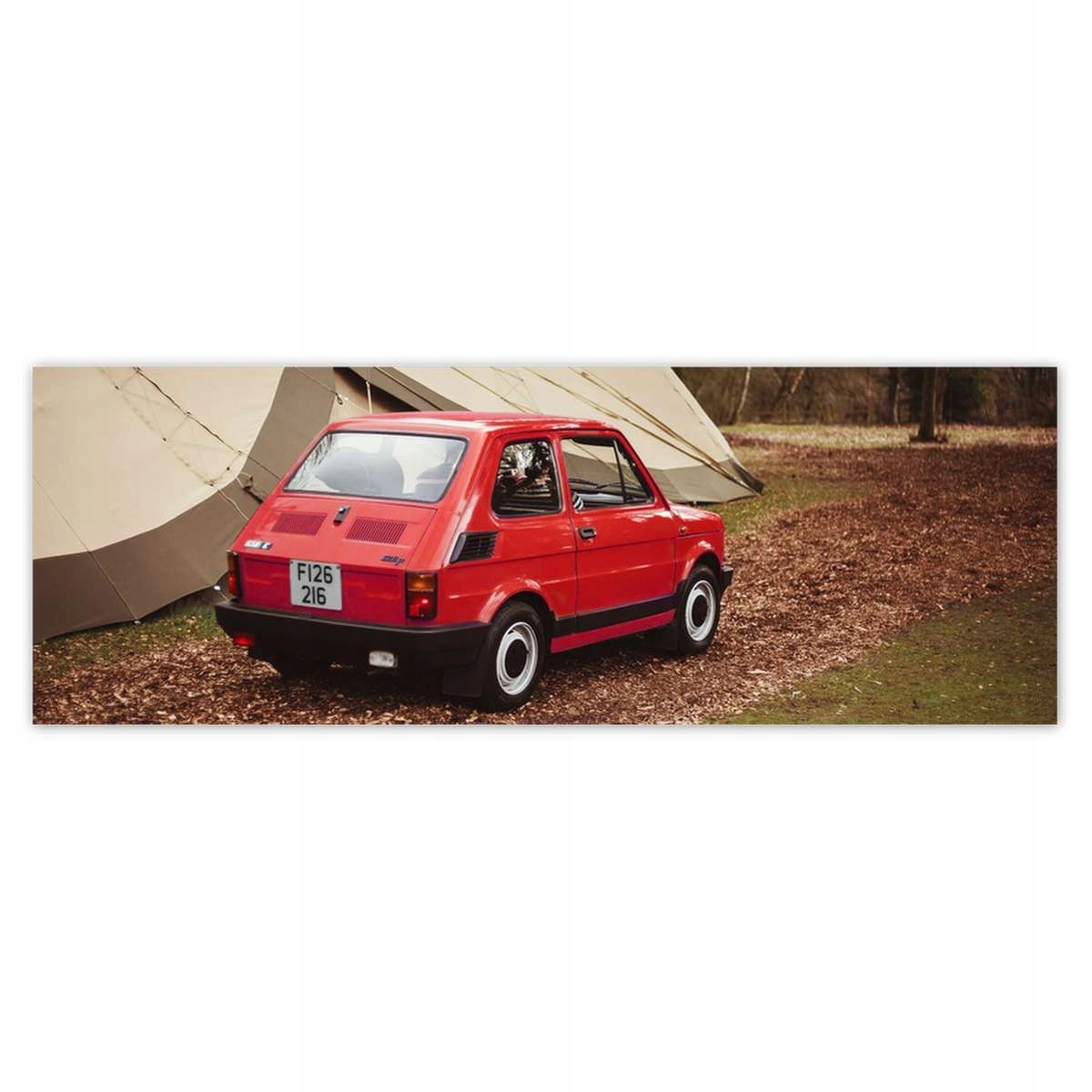Fototapety 624x219 Červené batoľa Fiat 126p