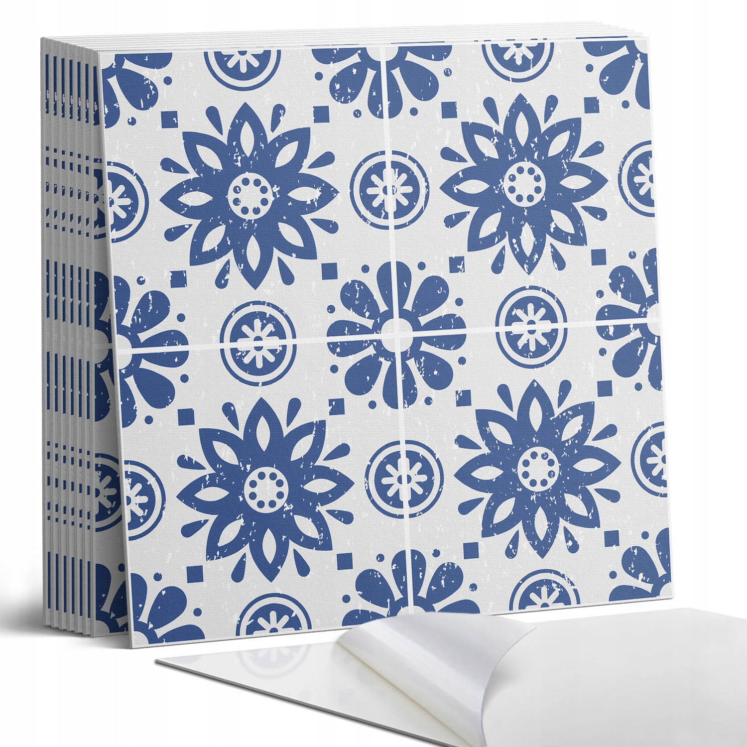 Estetické vinylové nástěnné dlaždice S Potiskem Květinový motiv 9 x 30 x 30 cm