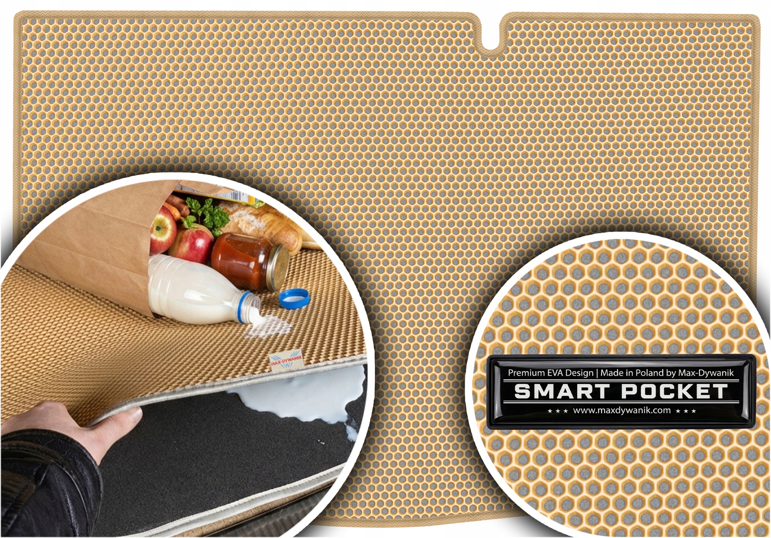 Toyota Yaris III Hb 2012-2020 Vložka do kufru Eva Smart Pocket Béžová