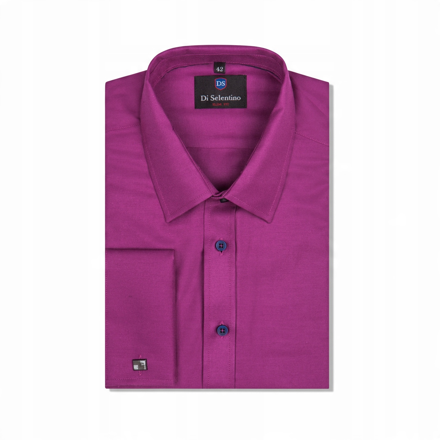 

Koszula męska fioletowa purpurowa Spinkę slim 42