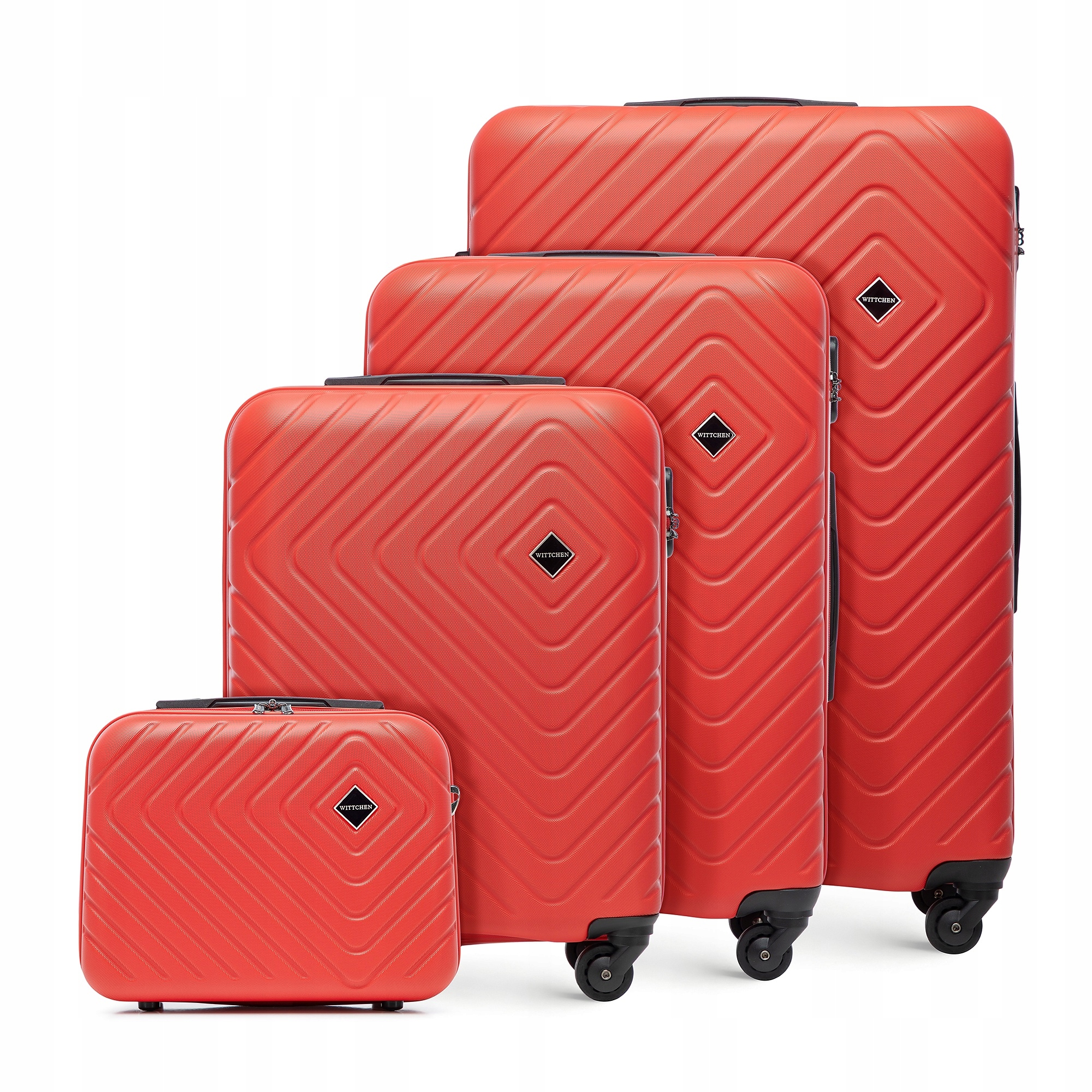 Komplet Walizek Wittchen Abs 56-3A-75K-30 czerwony